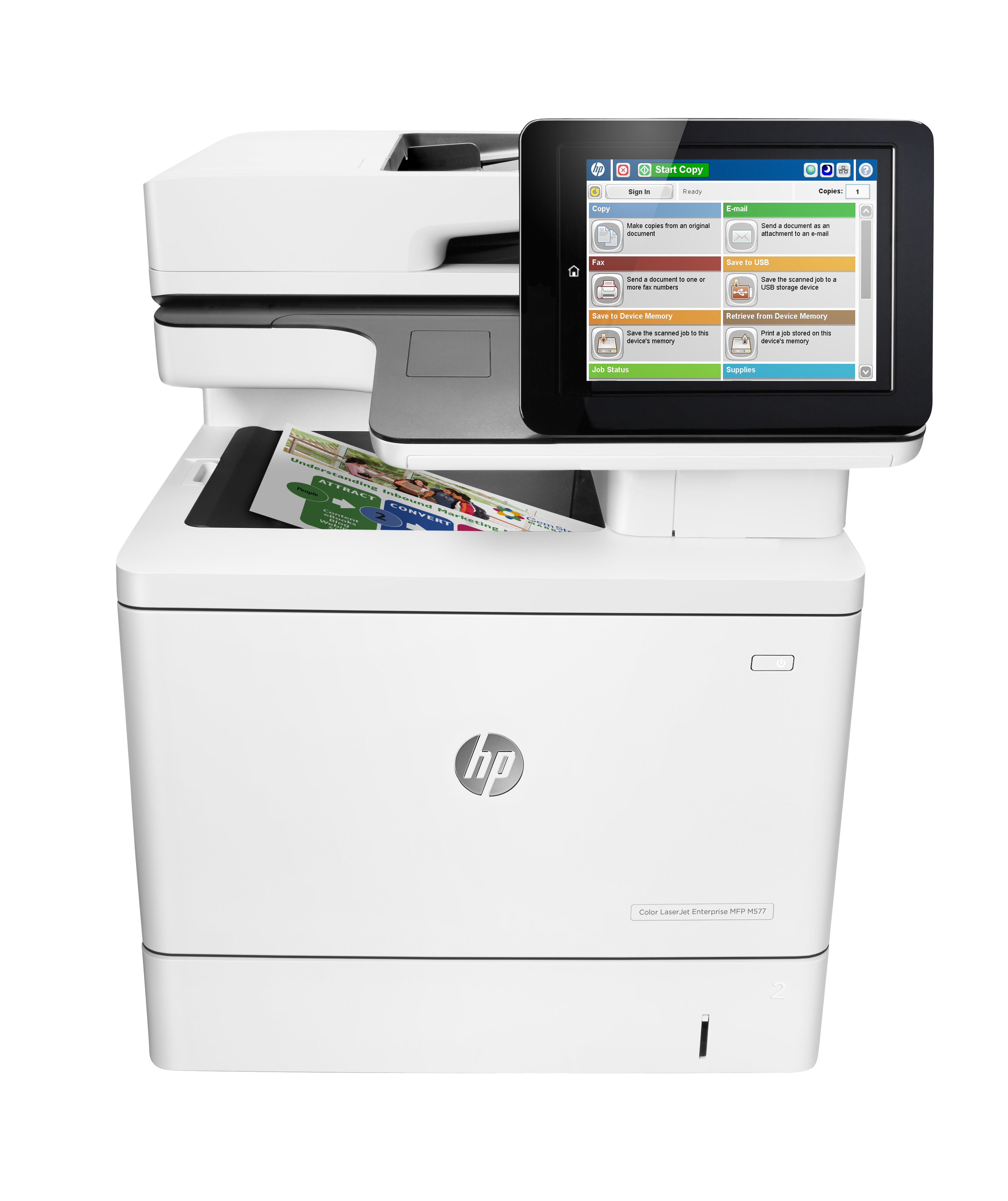 HP Color LaserJet Enterprise MFP M577dn - Multifunktionsdrucker - Farbe - Laser - Legal (216 x 356 m