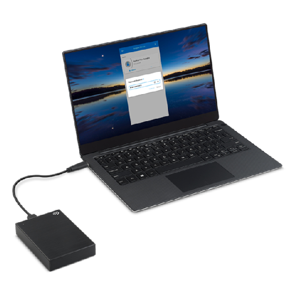Seagate One Touch Portable HDD with Password Black +Rescue 2TB, USB 3.0 Micro-B
