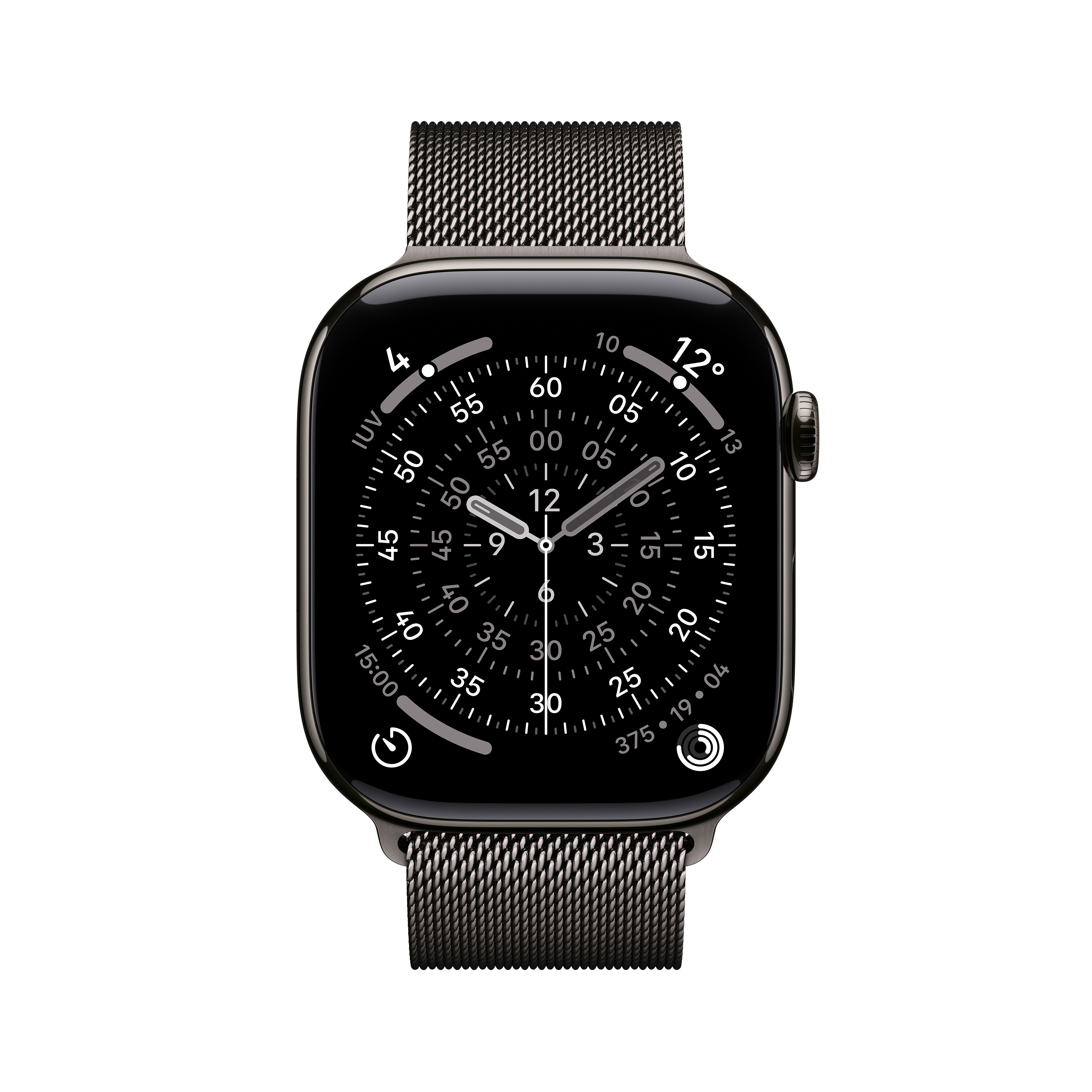 Apple Watch Series 11 (GPS + Cellular) 46mm Titan schiefer mit Milanaise-Armband S/M schiefer