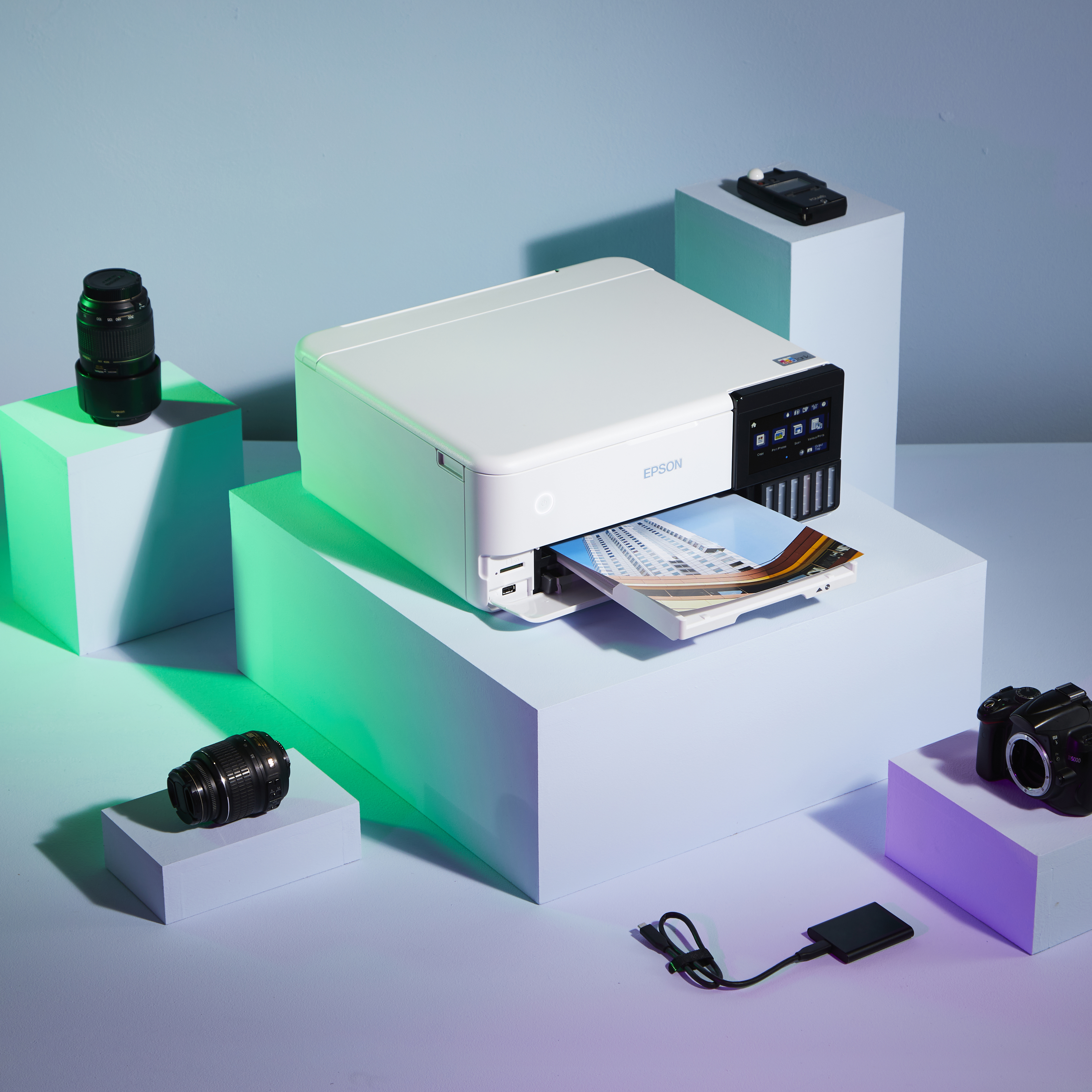 Epson EcoTank ET-8500 - Multifunktionsdrucker - Farbe - Tintenstrahl - wiederbefüllbar - A4/Letter (
