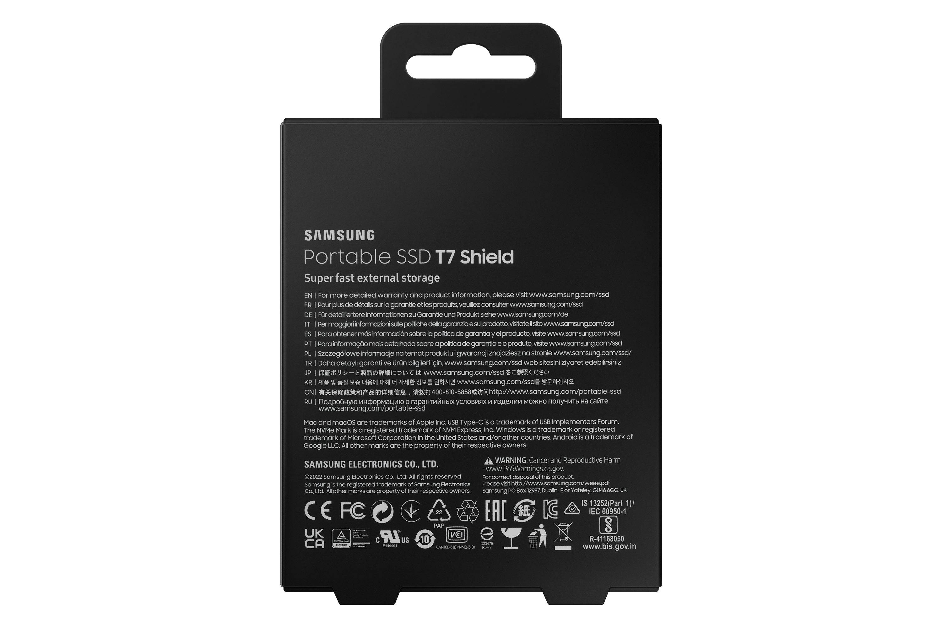 Samsung Portable SSD T7 Shield schwarz 2TB, USB-C 3.1
