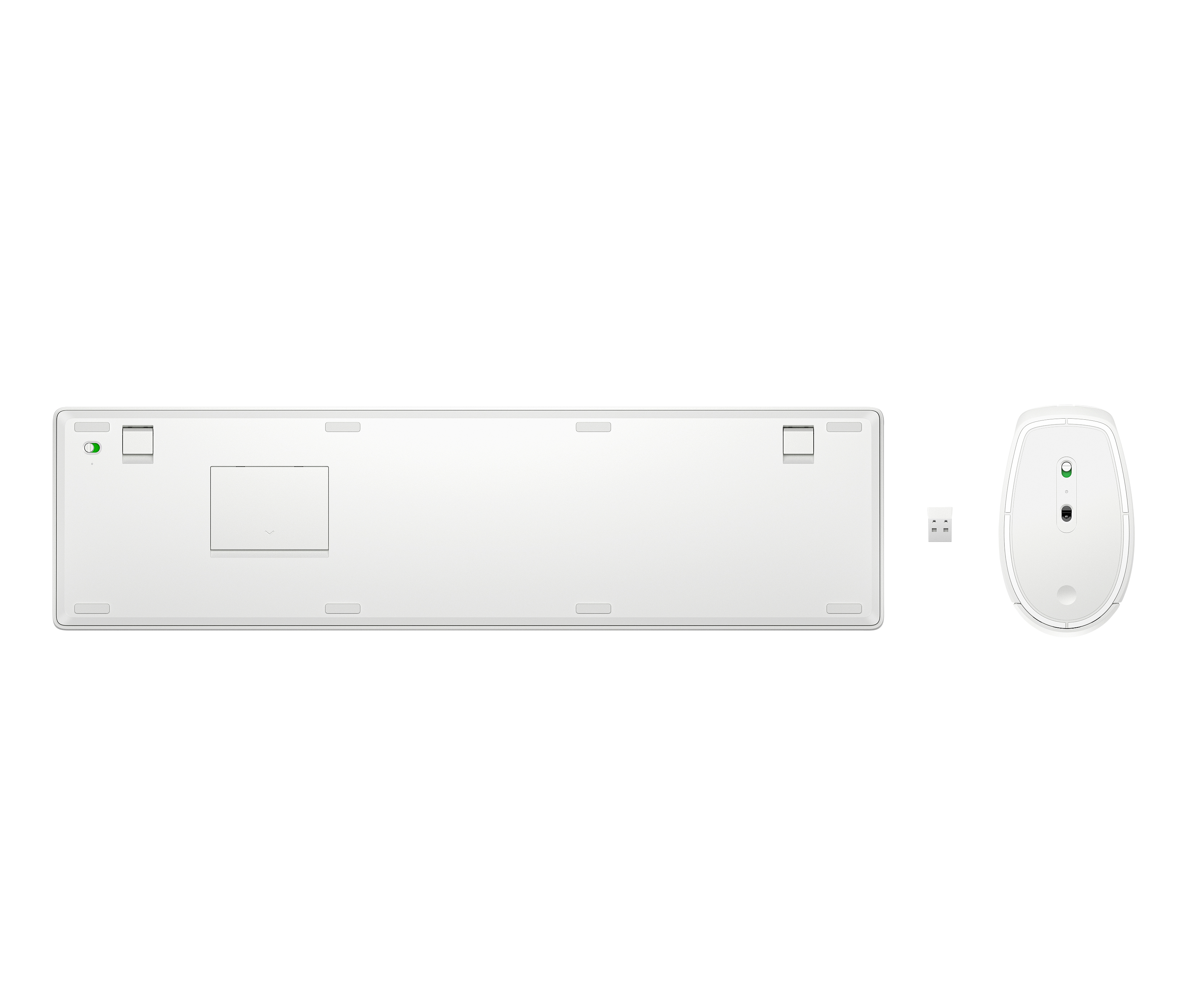 HP 655 Wireless-Tastatur und -Maus, Volle Größe (100%), Kabellos, RF Wireless, Weiß, Maus enthalten