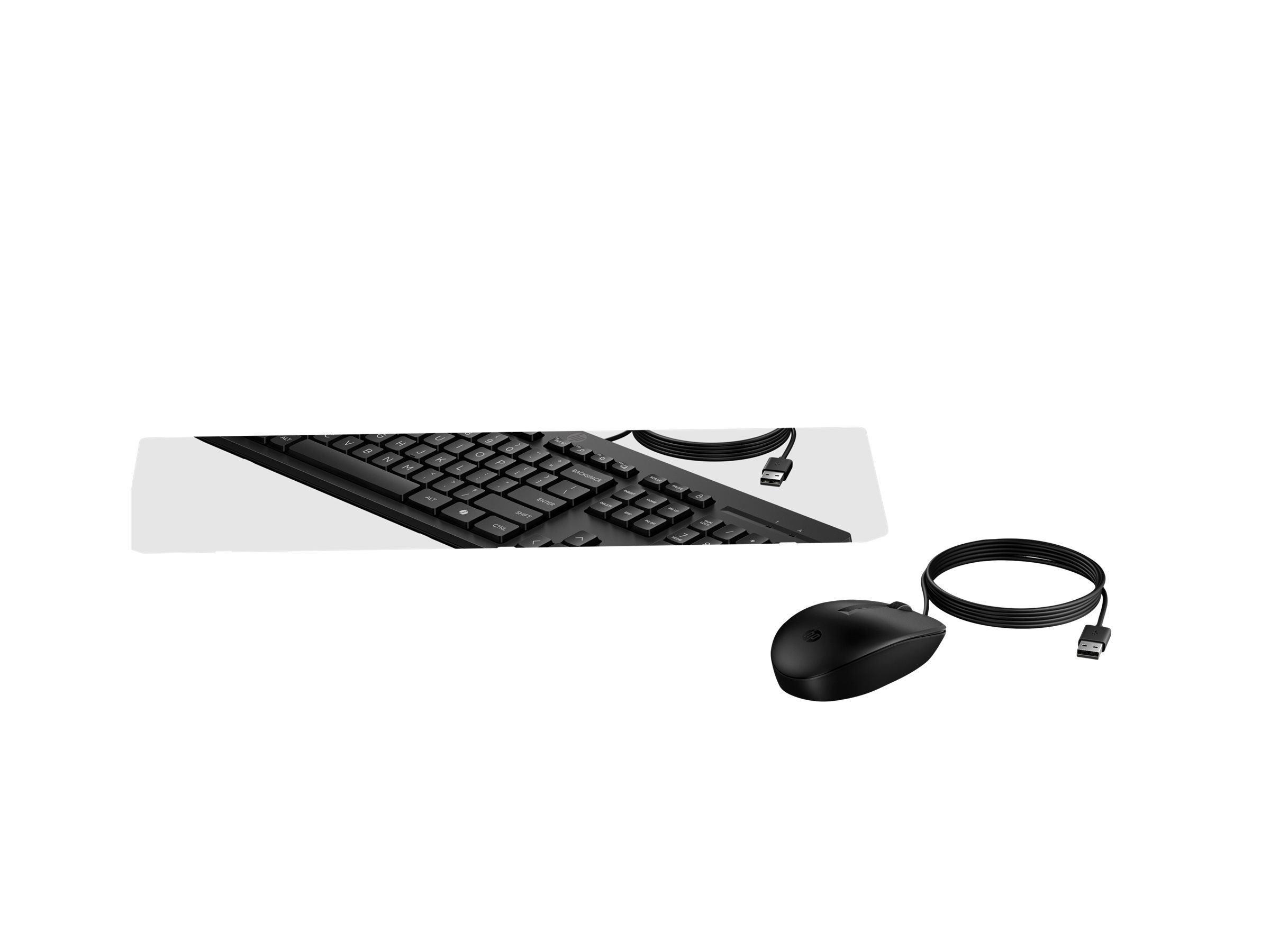 HP 225 - Tastatur-und-Maus-Set - beidhändig, 3-Zonen-Layout, Standard-Tastenweg