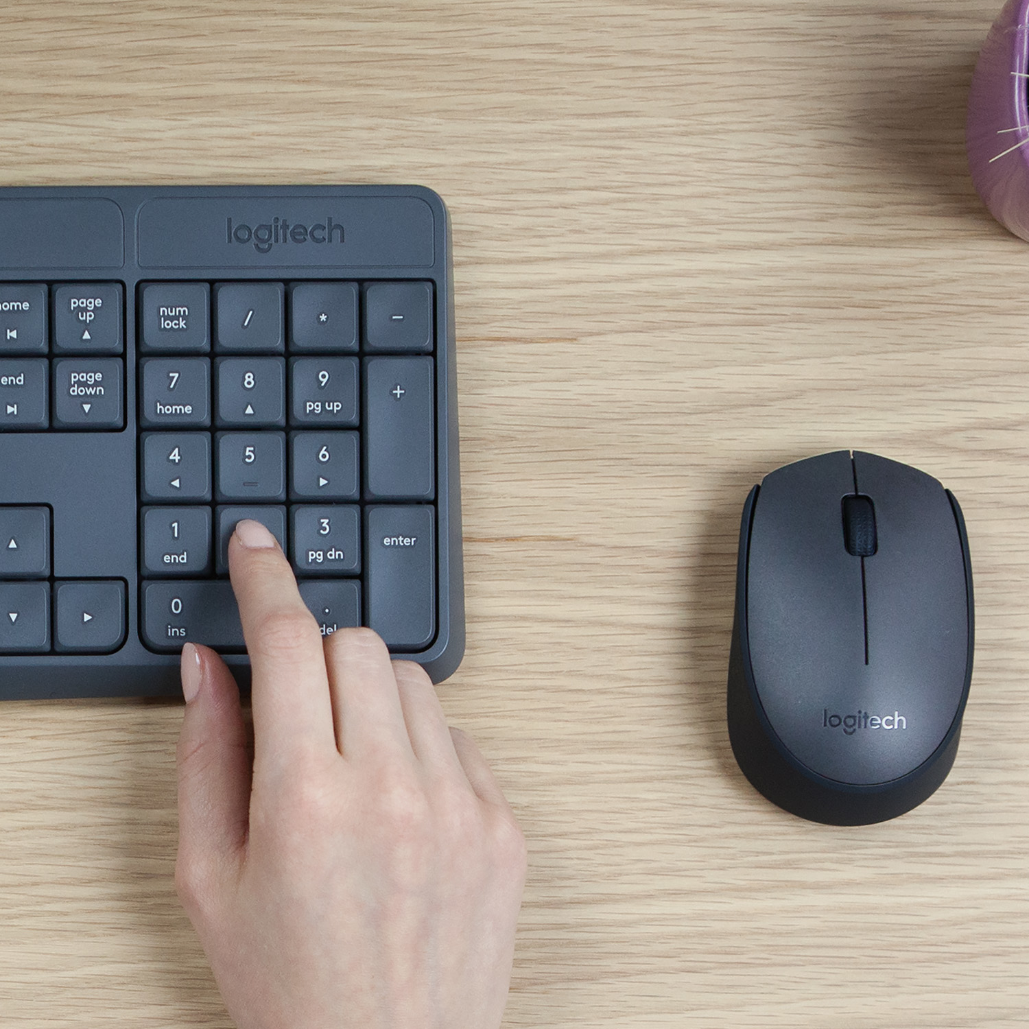 Logitech MK235 - Tastatur-und-Maus-Set - kabellos