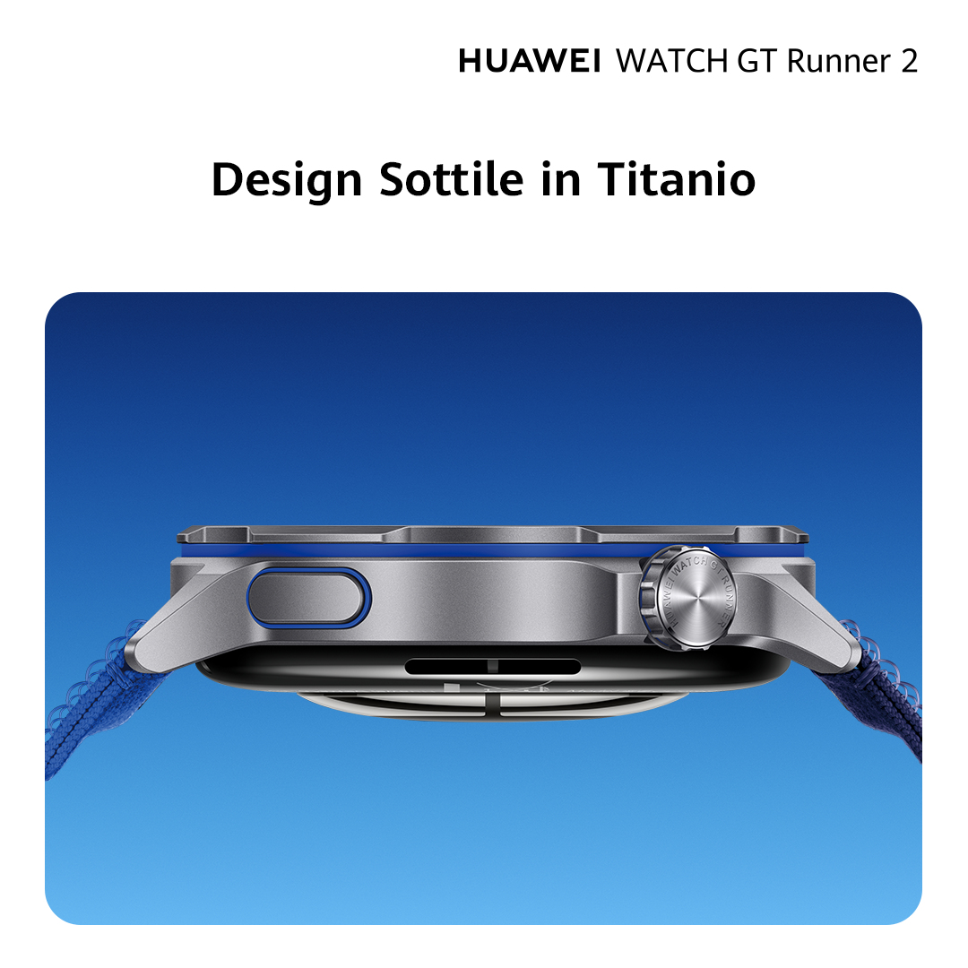 Huawei Watch GT Runner 2 - Aerospace-grade titanium alloy - Sportuhr mit Riemen - AirDry woven - Han
