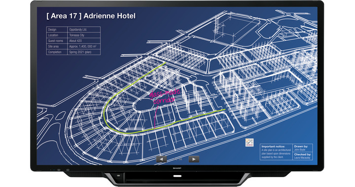 NEC Display Sharp PN70TH5 Interaktives Touch Display - Flachbildschirm (TFT/LCD) - 177,8 cm