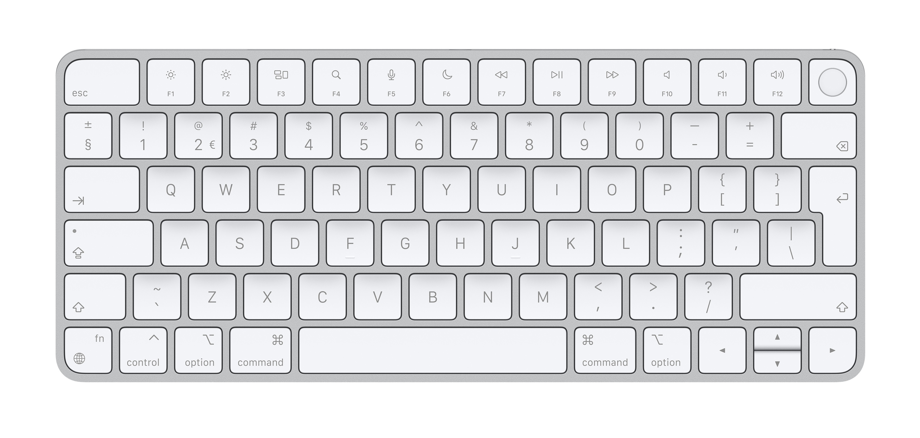 Apple Magic Keyboard, Mini, Kabellos, Bluetooth, QWERTY, Weiß
