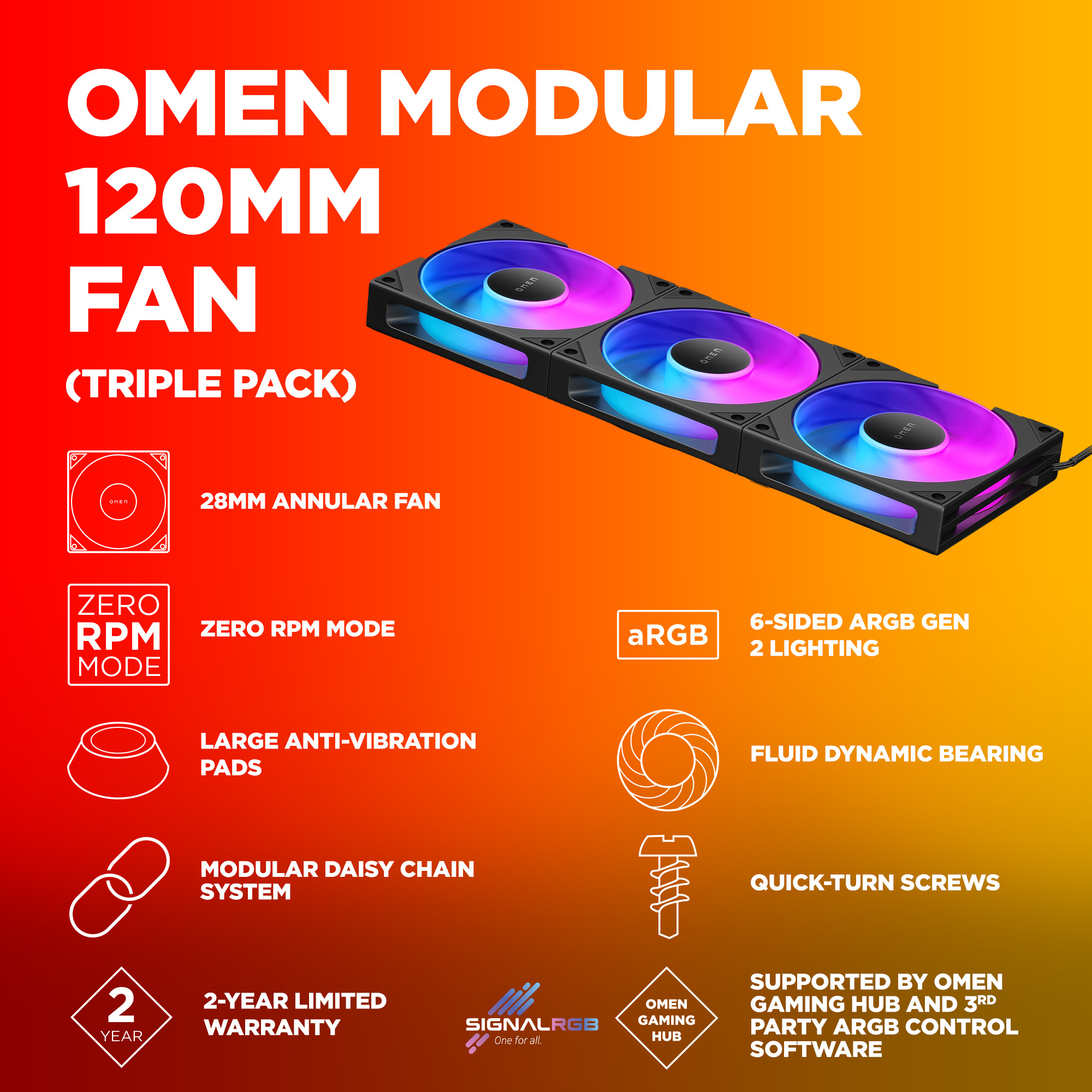 HP OMEN by HP Modular - Gehäusegebläse - 120 mm