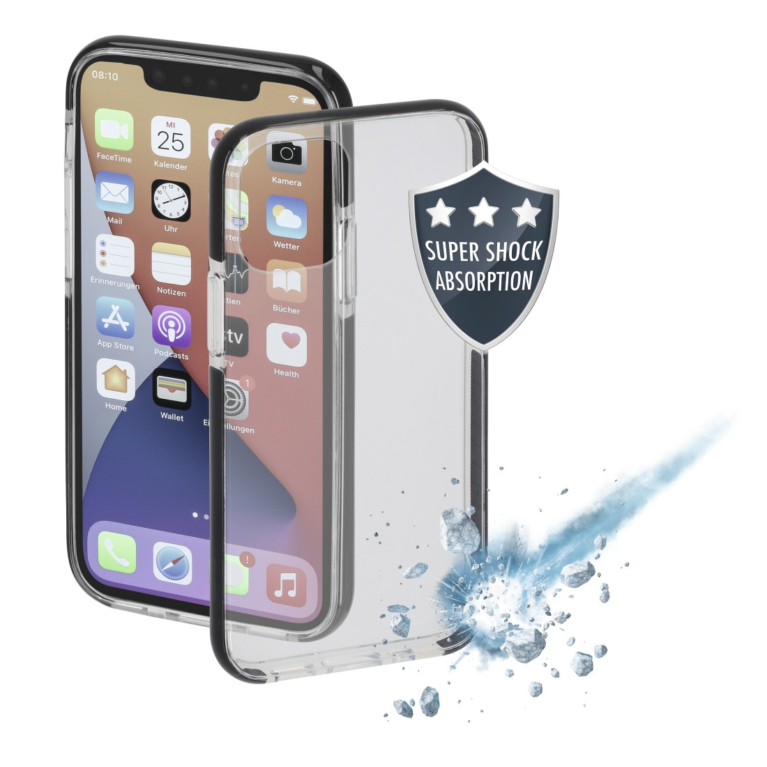 Hama 00196973, Cover, Apple, iPhone 13 Pro, Schwarz, Transparent