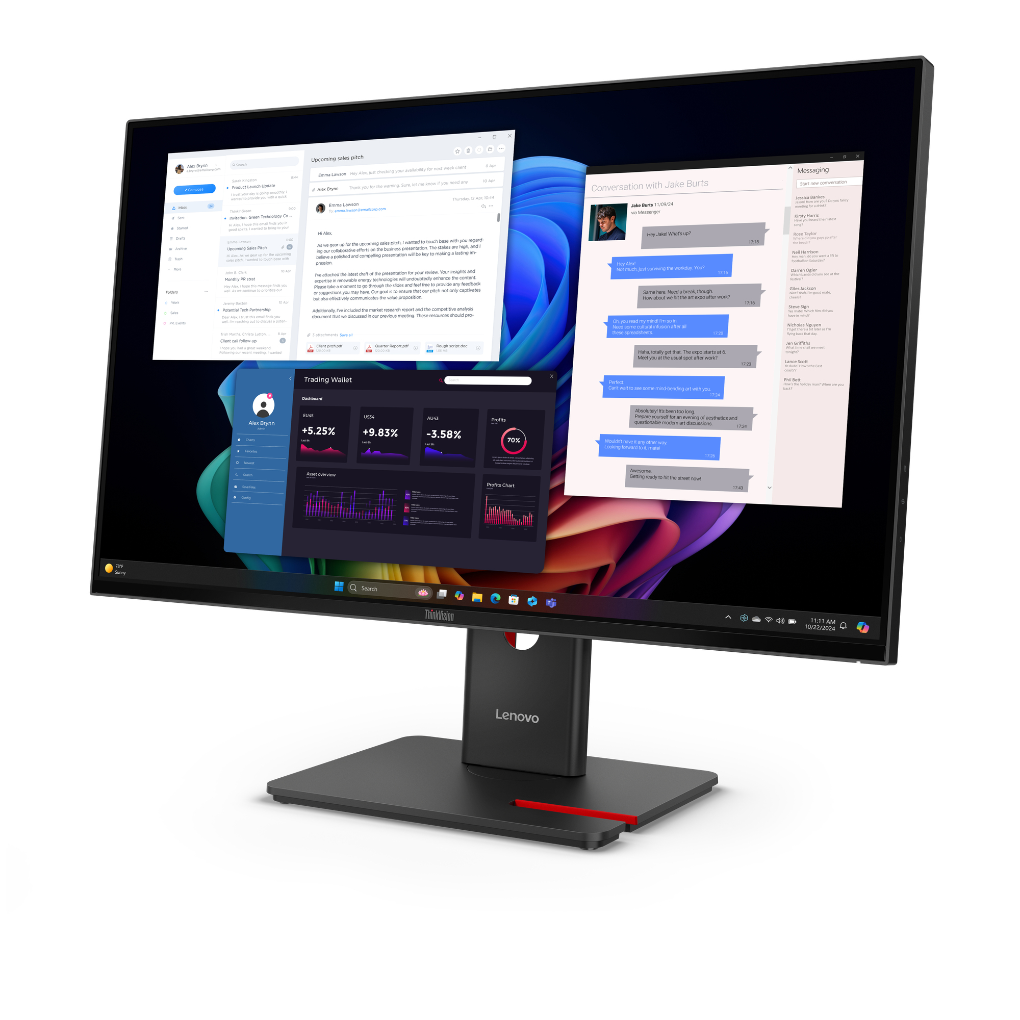 Lenovo ThinkVision T27UD-40 - LED-Monitor - 68.6 cm (27")