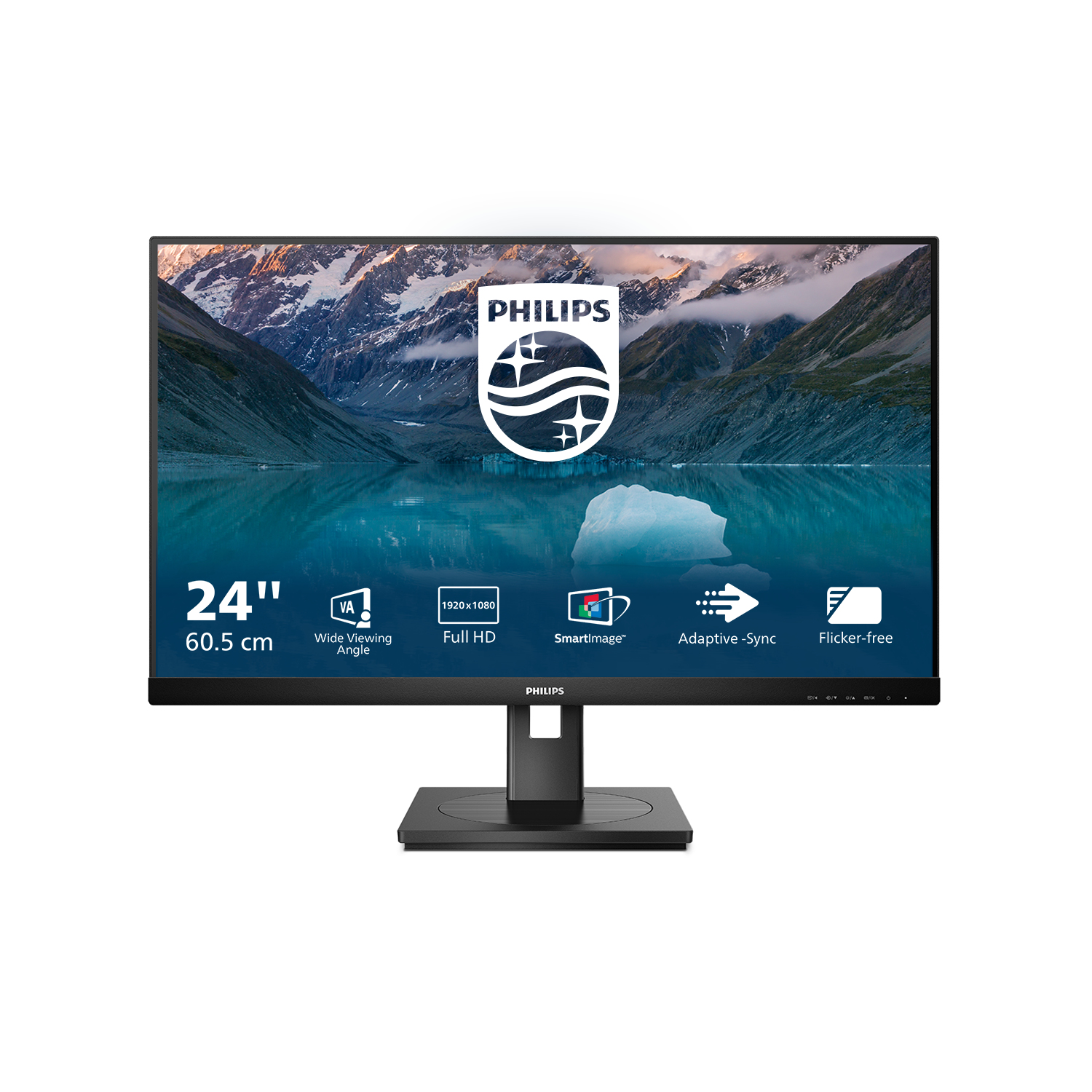 Philips S-line 242S9JML Monitor 60.5cm (23.8") Full HD, VA, 4ms, HDMI, Displayport, DVI, VGA