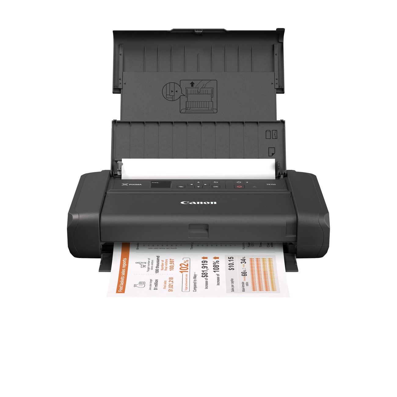 Canon PIXMA TR150 - Drucker - Farbe - Tintenstrahl - A4/Legal - bis zu 9 ipm (einfarbig)/