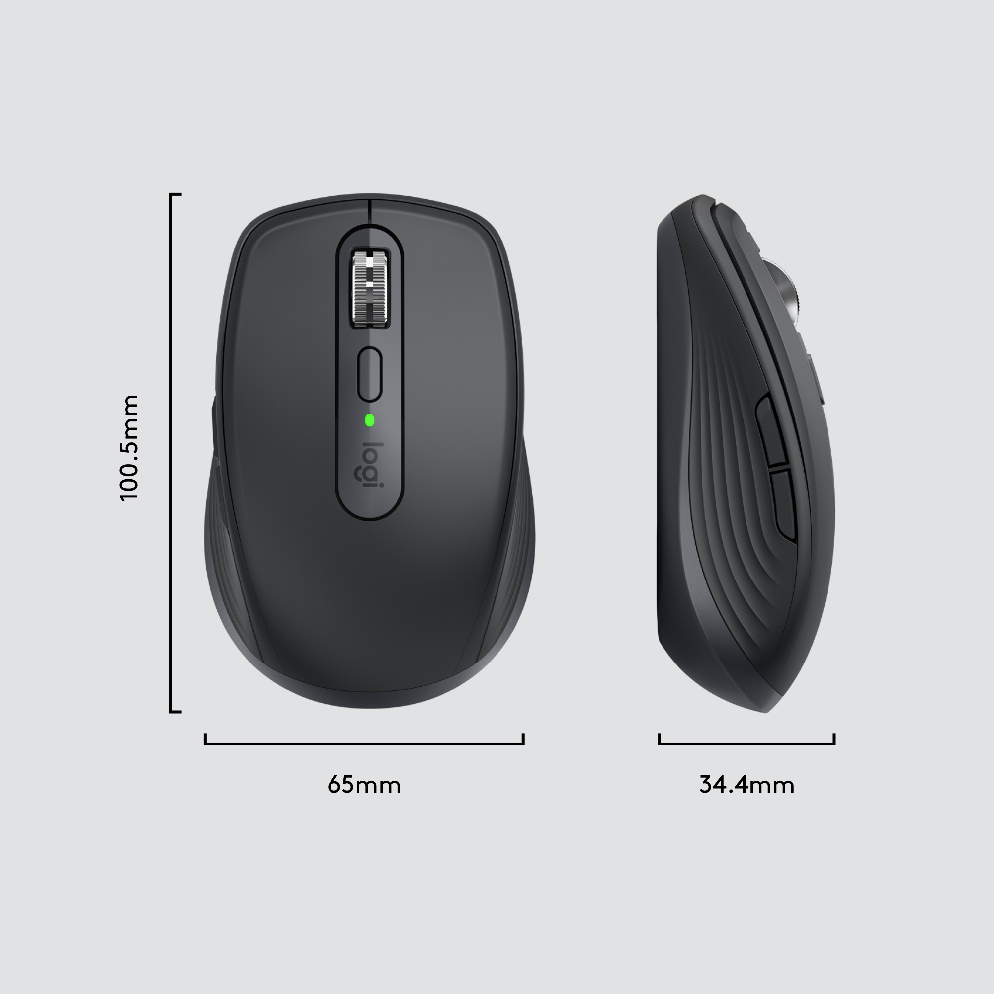 Logitech MX Anywhere 3 for Business, rechts, Laser, RF Wireless + Bluetooth, 4000 DPI, Graphit