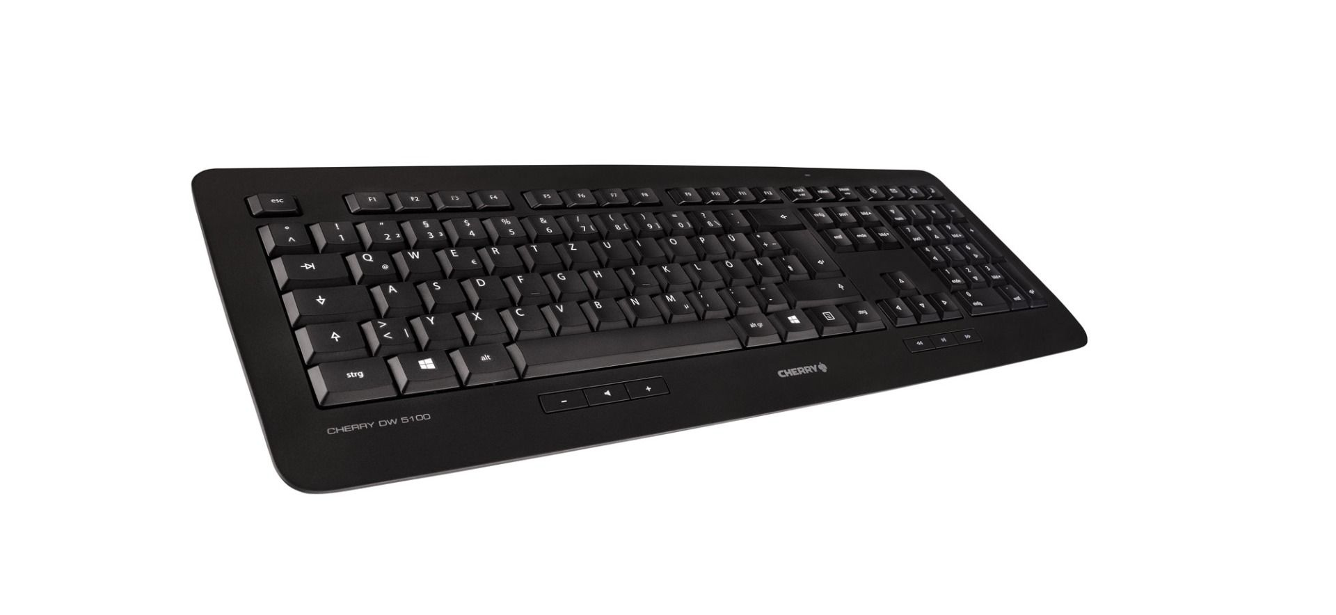 Cherry DW 5100, Volle Größe (100%), Kabellos, RF Wireless, AZERTY, Schwarz, Maus enthalten