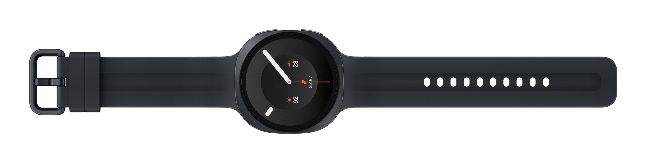 Samsung Galaxy Watch9 - 40 mm - Carbon-Schwarz - intelligente Uhr mit Sportband - schwarz - Bandgröß