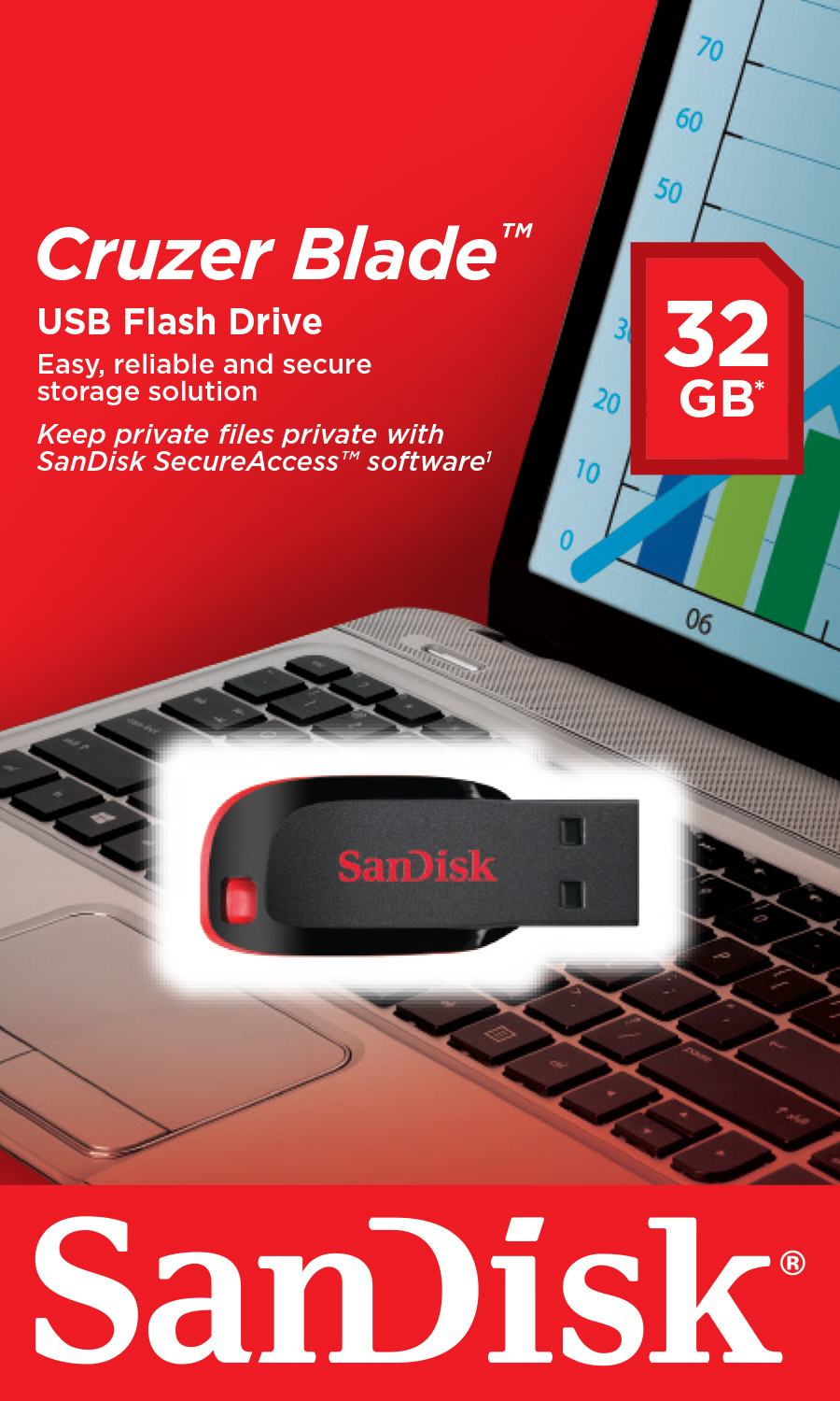 SanDisk Cruzer Blade - USB-Flash-Laufwerk - 32