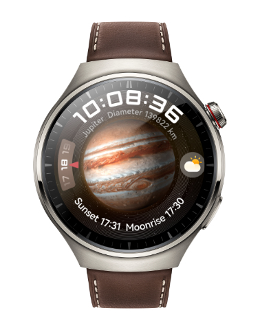 Huawei Watch 4 Pro Dark Brown Leather Strap