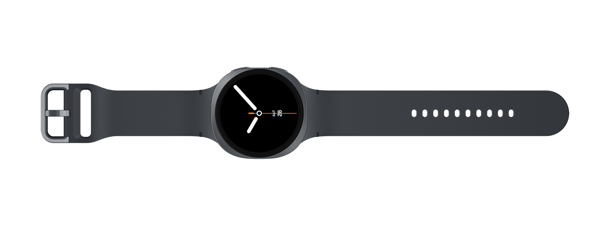 Samsung Galaxy Watch8 - 44 mm - Carbon-Schwarz - intelligente Uhr mit Sportband - Gummi - Graphit -