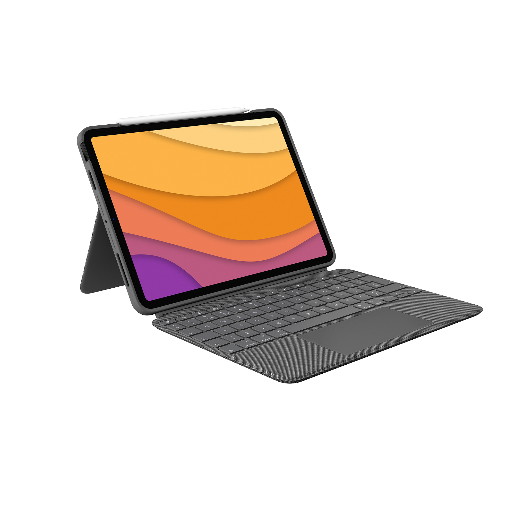 Logitech Combo Touch - Tastatur und Foliohülle - mit Trackpad - hintergrundbeleuchtet - Apple Smart