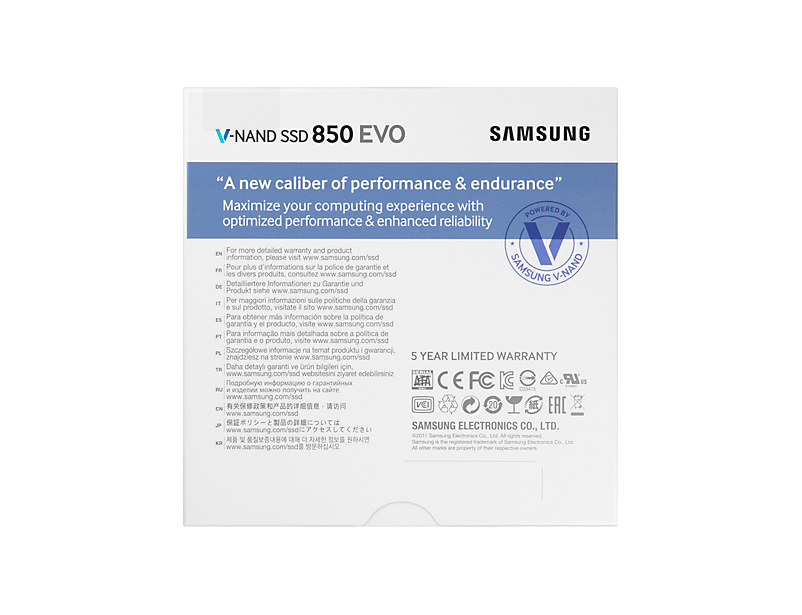Samsung 850 EVO MZ-75E250 - SSD - verschlüsselt - 250 GB - intern - 2.5" (6.4 cm)