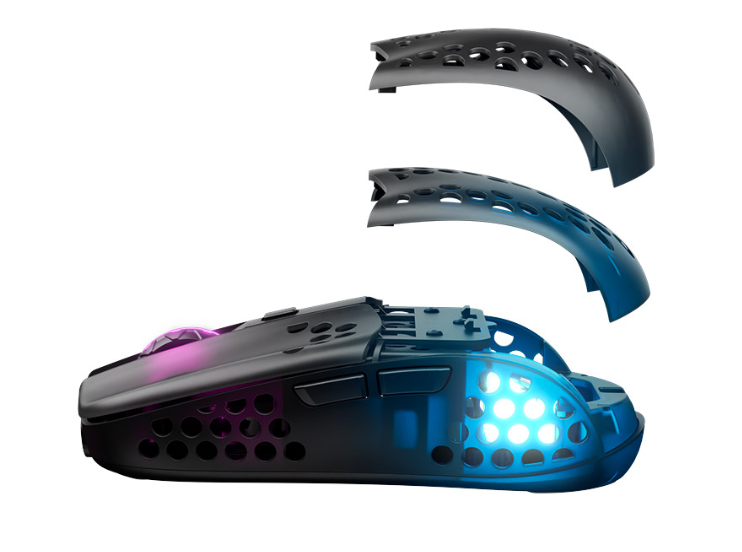 Cherry Xtrfy MZ1 - Maus - ergonomisch - optisch - kabellos - 2.4 GHz - kabelloser Empfänger (USB)