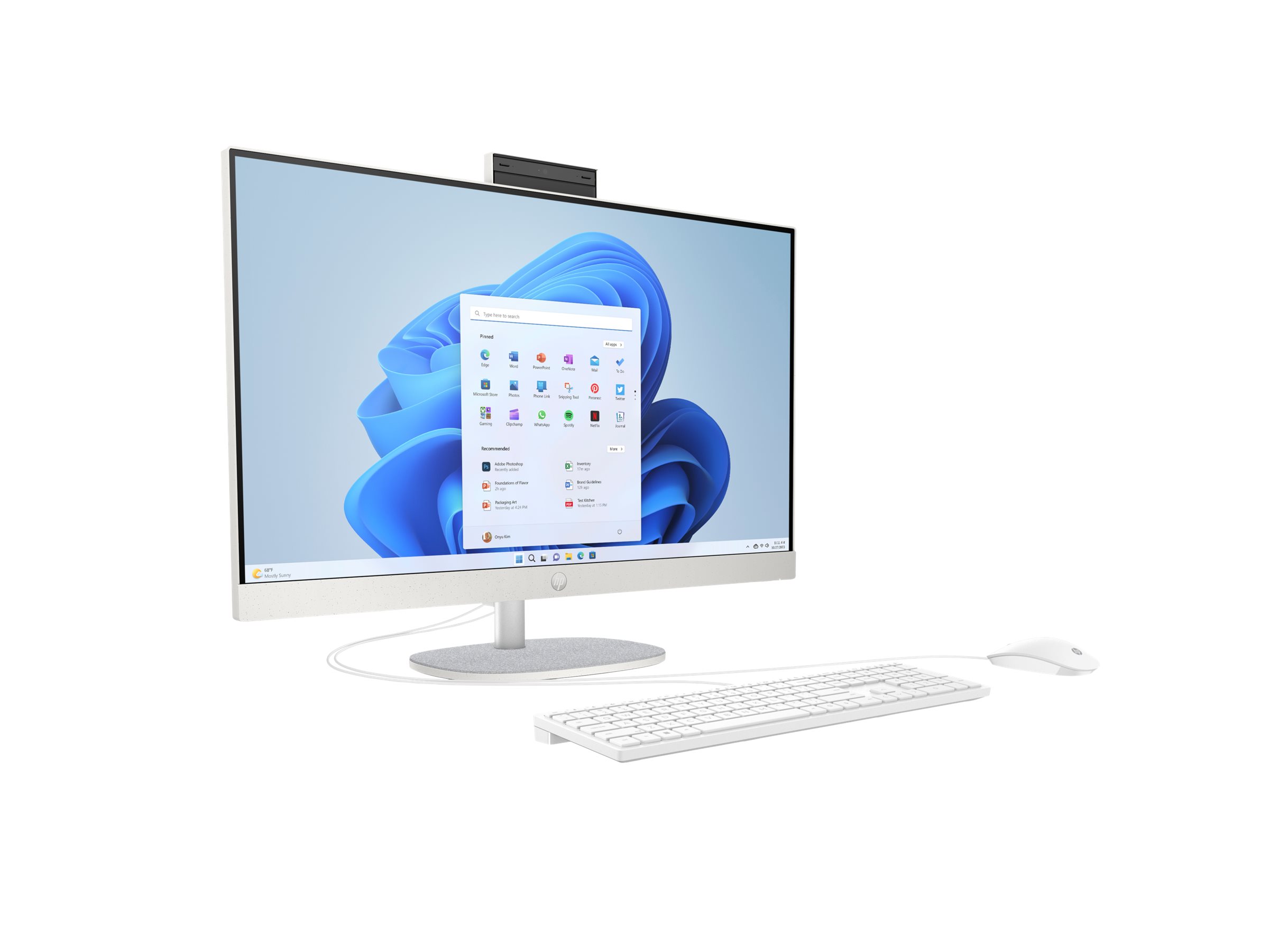 HP 27-cr0471ng - All-in-One (Komplettlösung) - Ryzen 7 7730U - RAM 16 GB - SSD 512 GB - NVMe - Radeo