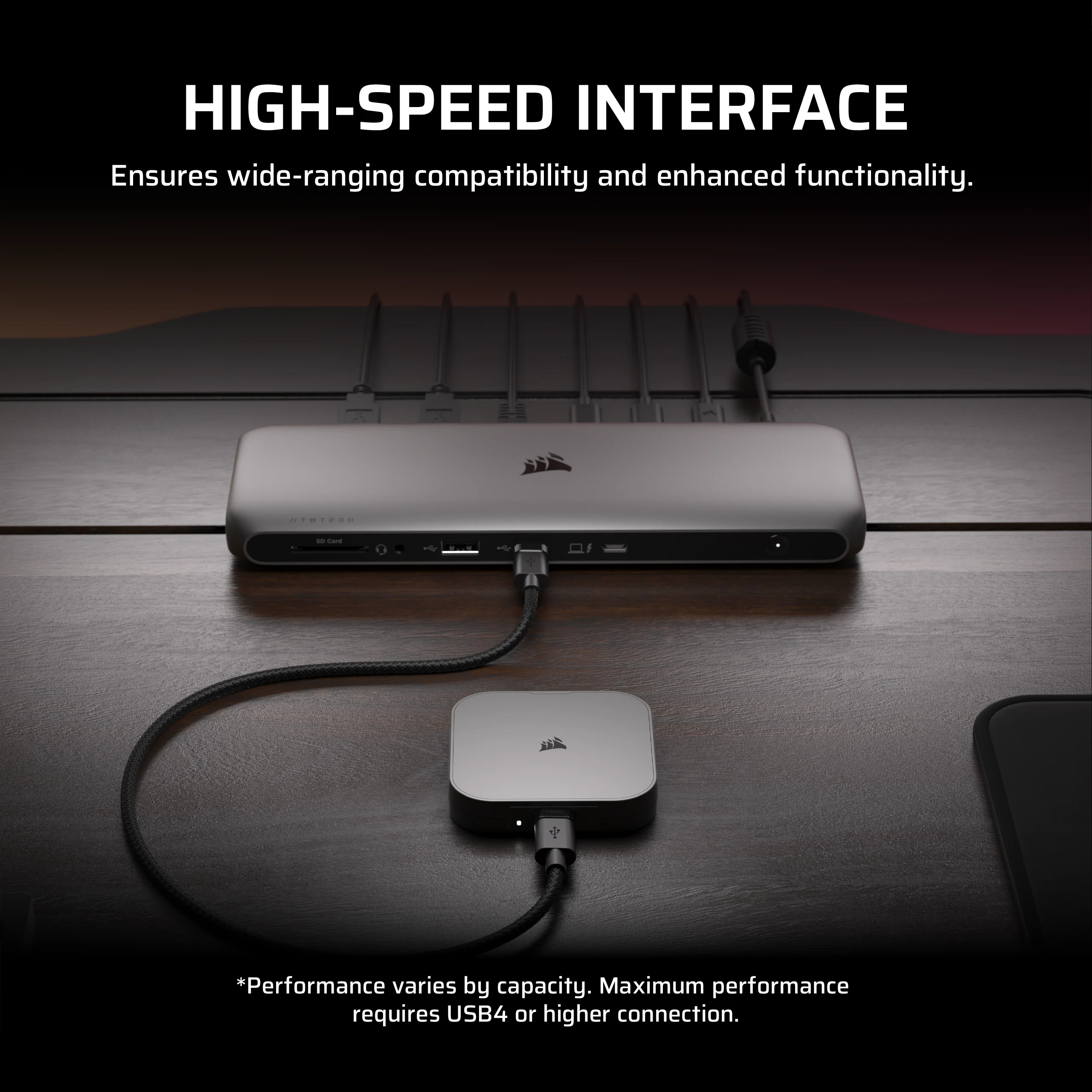 Corsair EX400U - SSD - 4 TB - extern (tragbar) - USB4 (USB-C Steckverbinder)