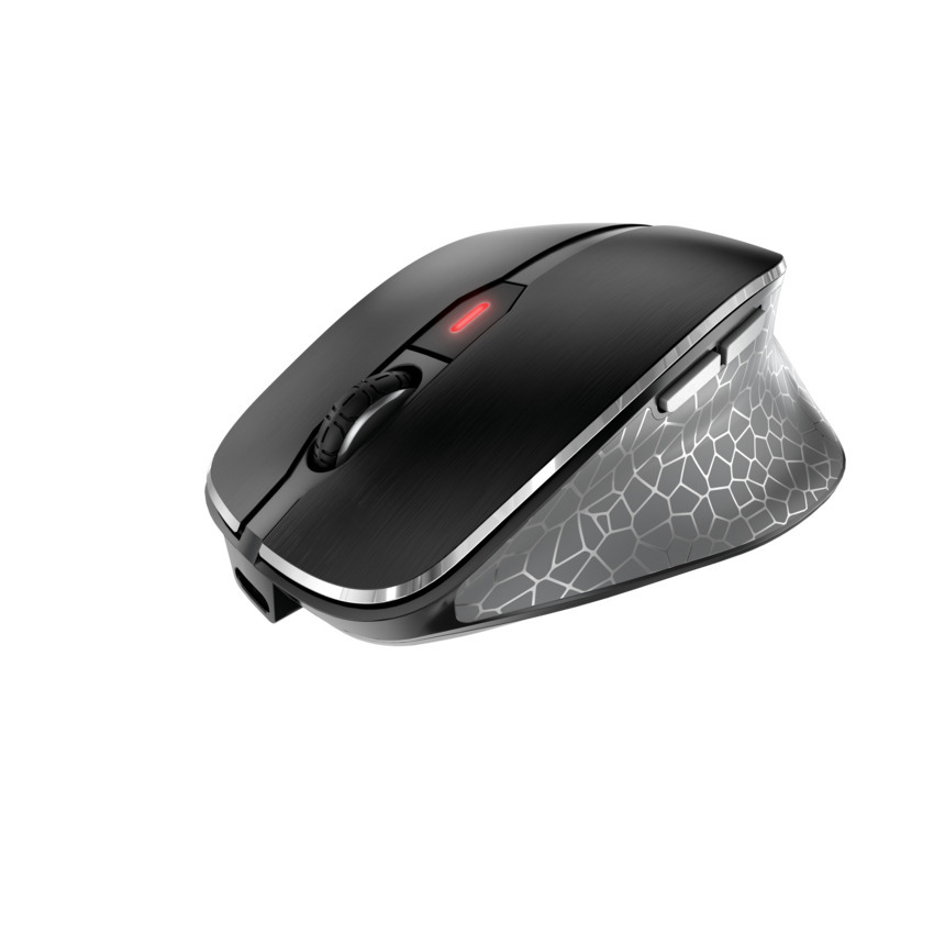 Cherry MW 8C ERGO - Maus - ergonomisch - optisch - 6 Tasten - kabellos - 2.4 GHz, Bluetooth 4.0 - ka