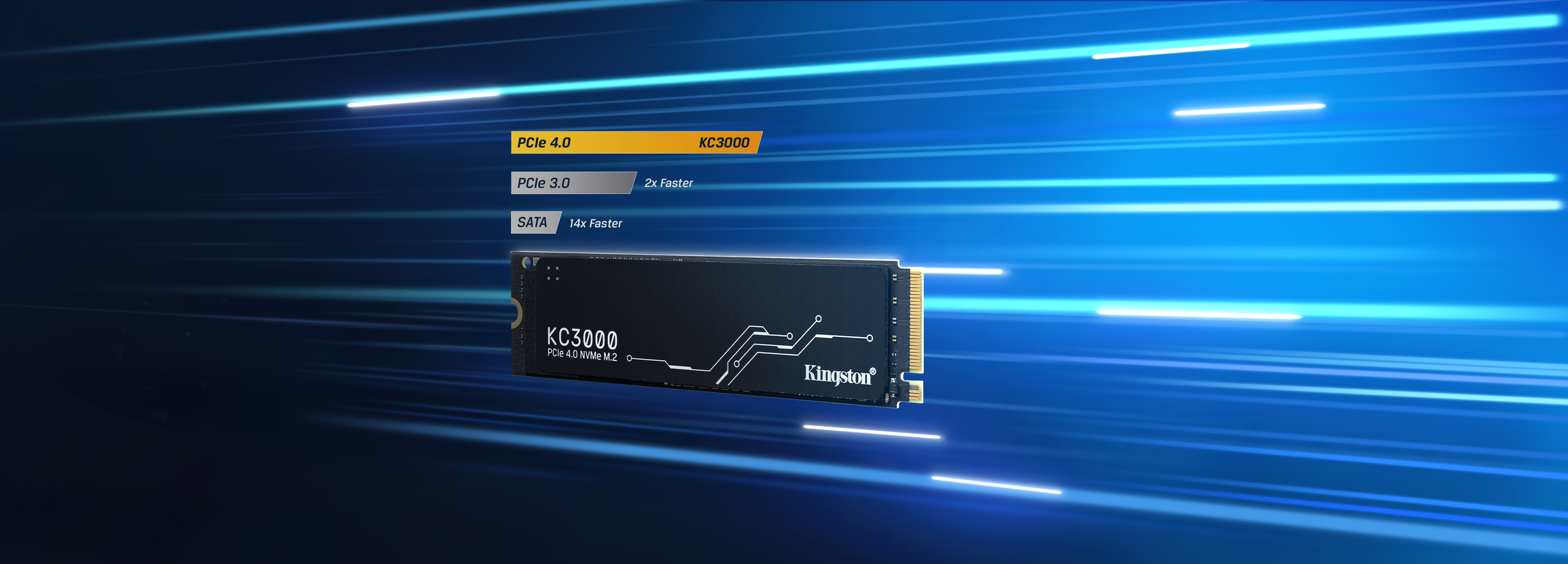 Kingston KC3000 PCIe 4.0 NVMe SSD 1TB, M.2 2280 / M-Key / PCIe 4.0 x4, Kühlkörper