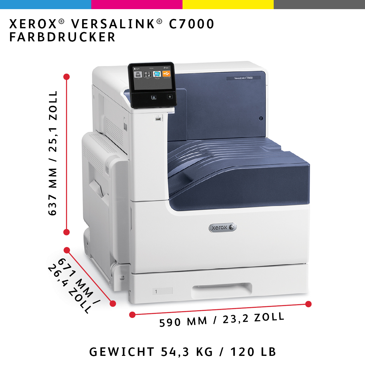 Xerox VersaLink C7000 Duplex 620sh C7000V_DN - Laser/LED-Druck - Farbig