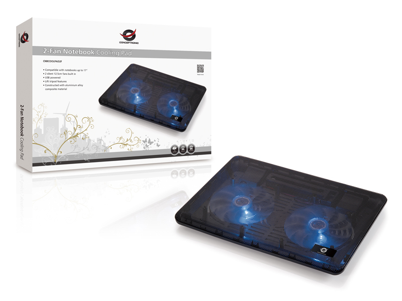 Conceptronic CNBCOOLPAD2F - Notebook-Kühlpad - 39.6 cm (15.6")