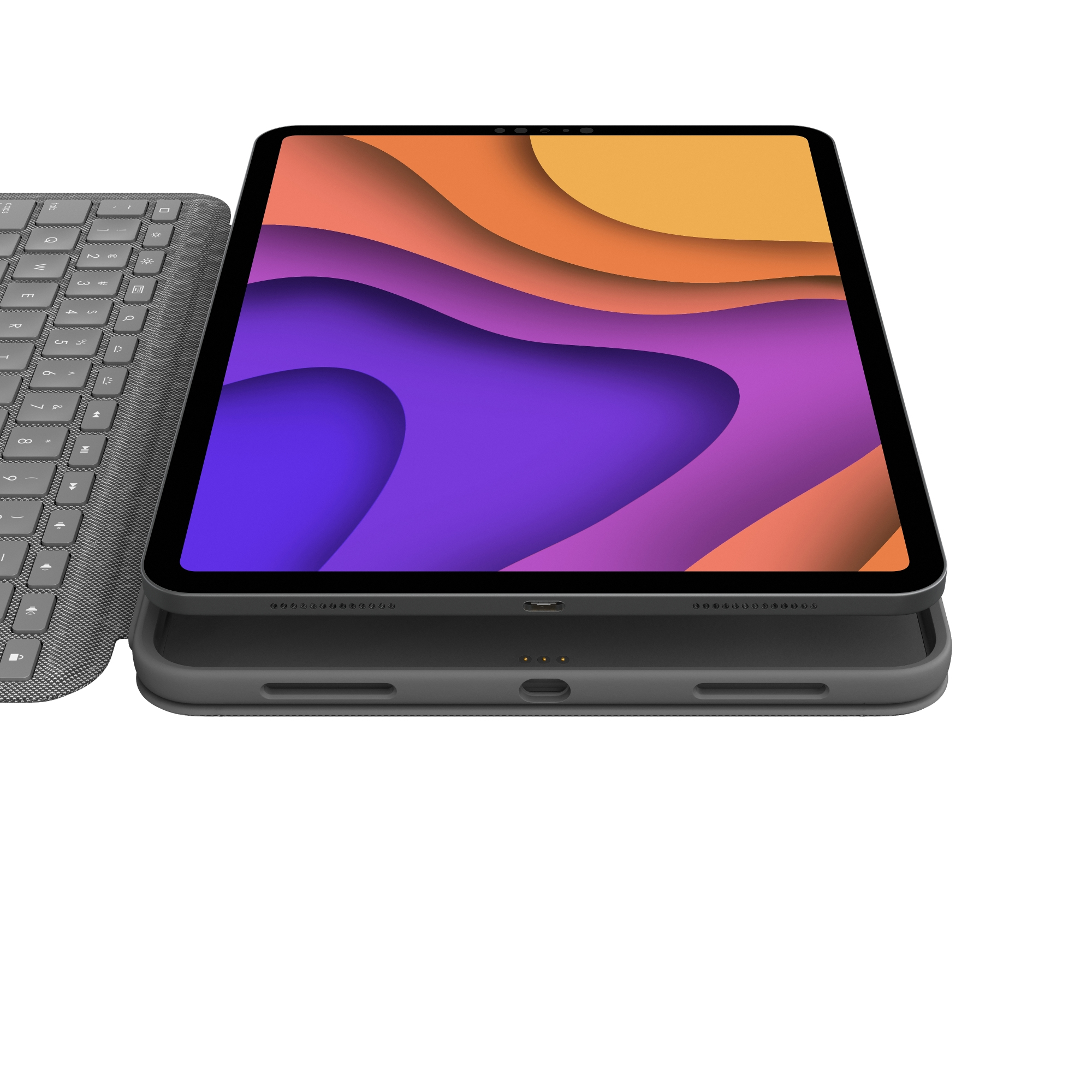 Logitech Folio Touch - Tastatur und Foliohülle - mit Trackpad - hinterleuchtet - Apple Smart connect