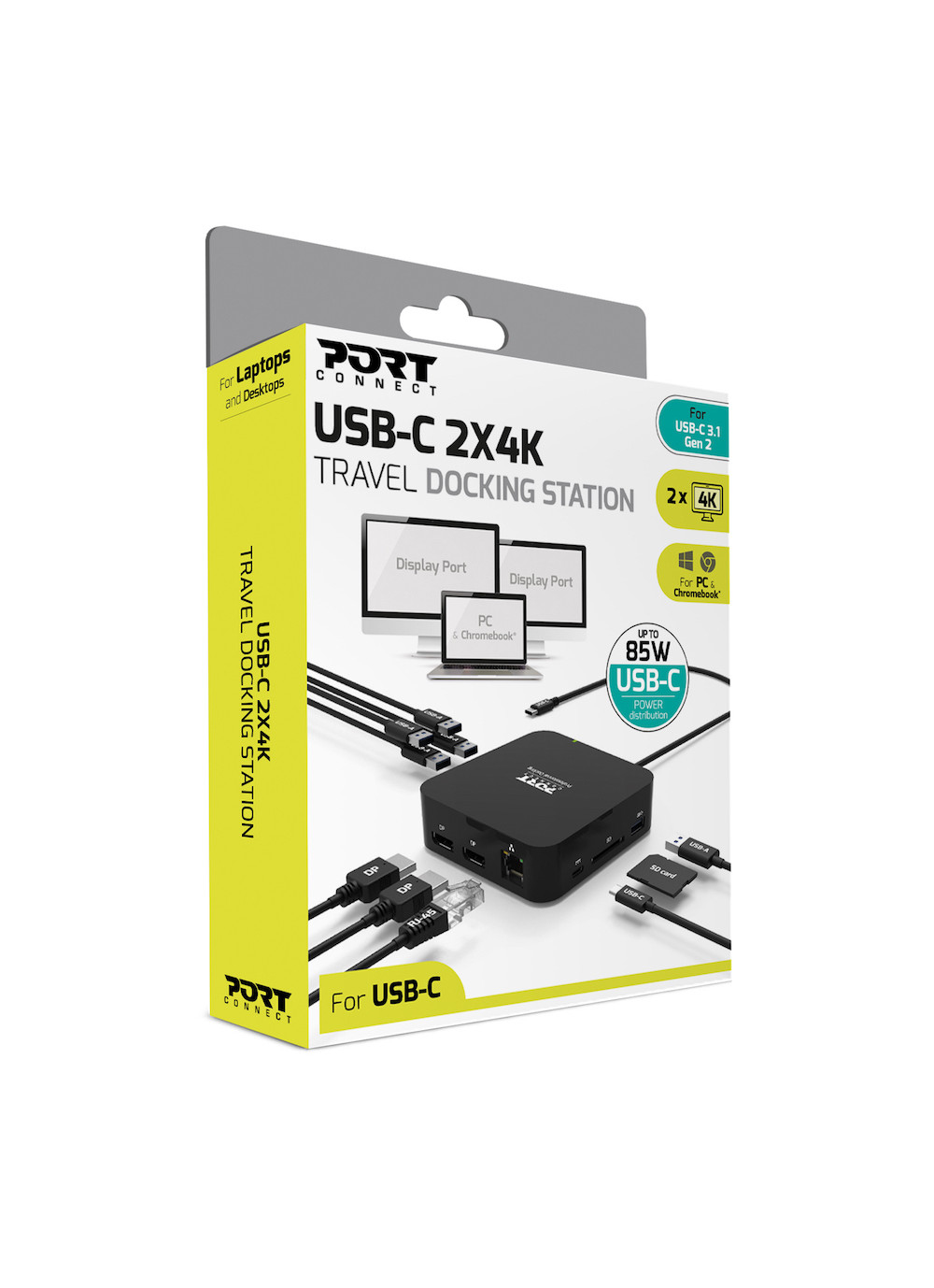 PORT Designs PORT connect USB-C 2X4K TRAVEL - Dockingstation