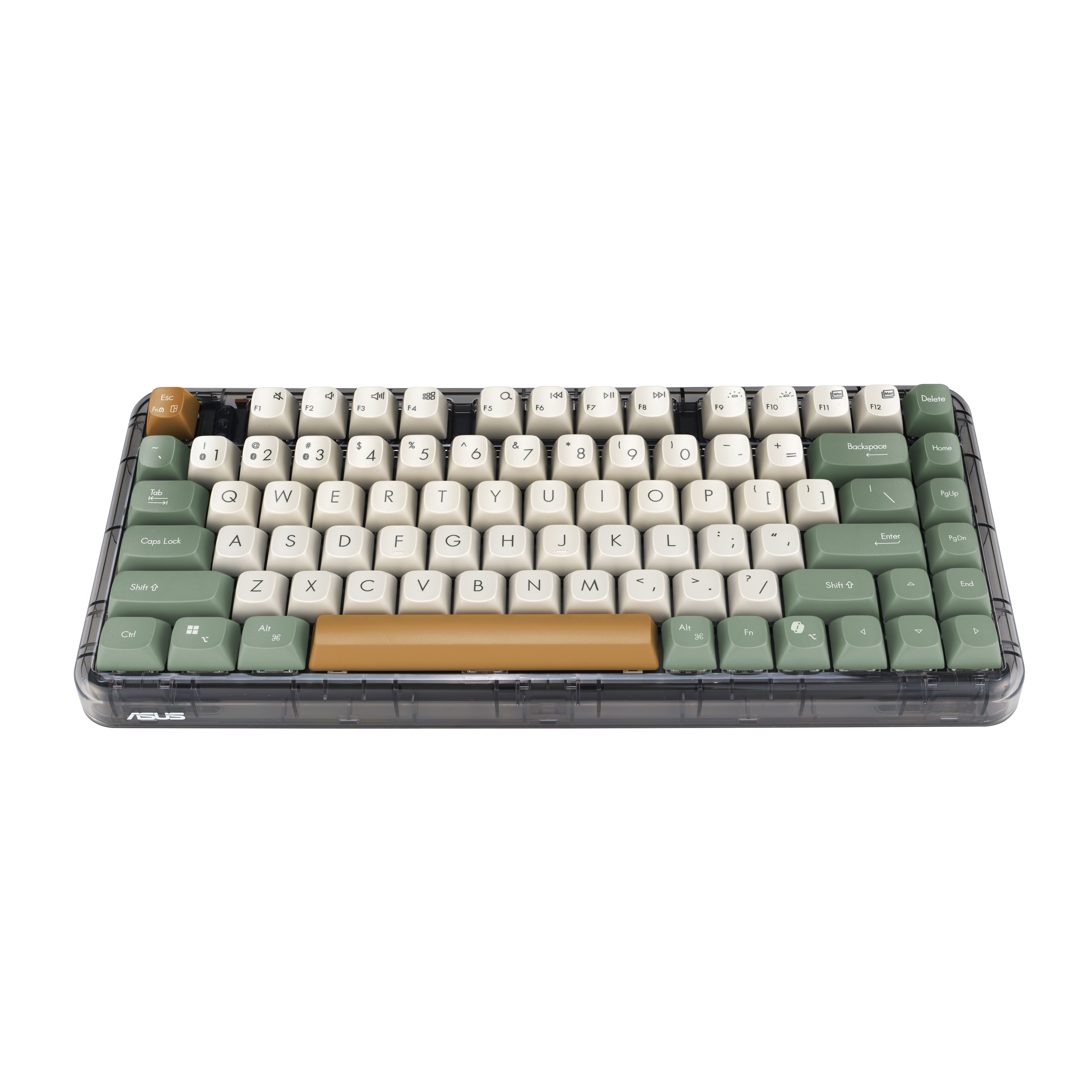 ASUS Jelly75 KD201 KEYBOARD/MK-WH/GE/83, 75%, Verkabelt & Kabellos, USB + RF Wireless + Bluetooth, M