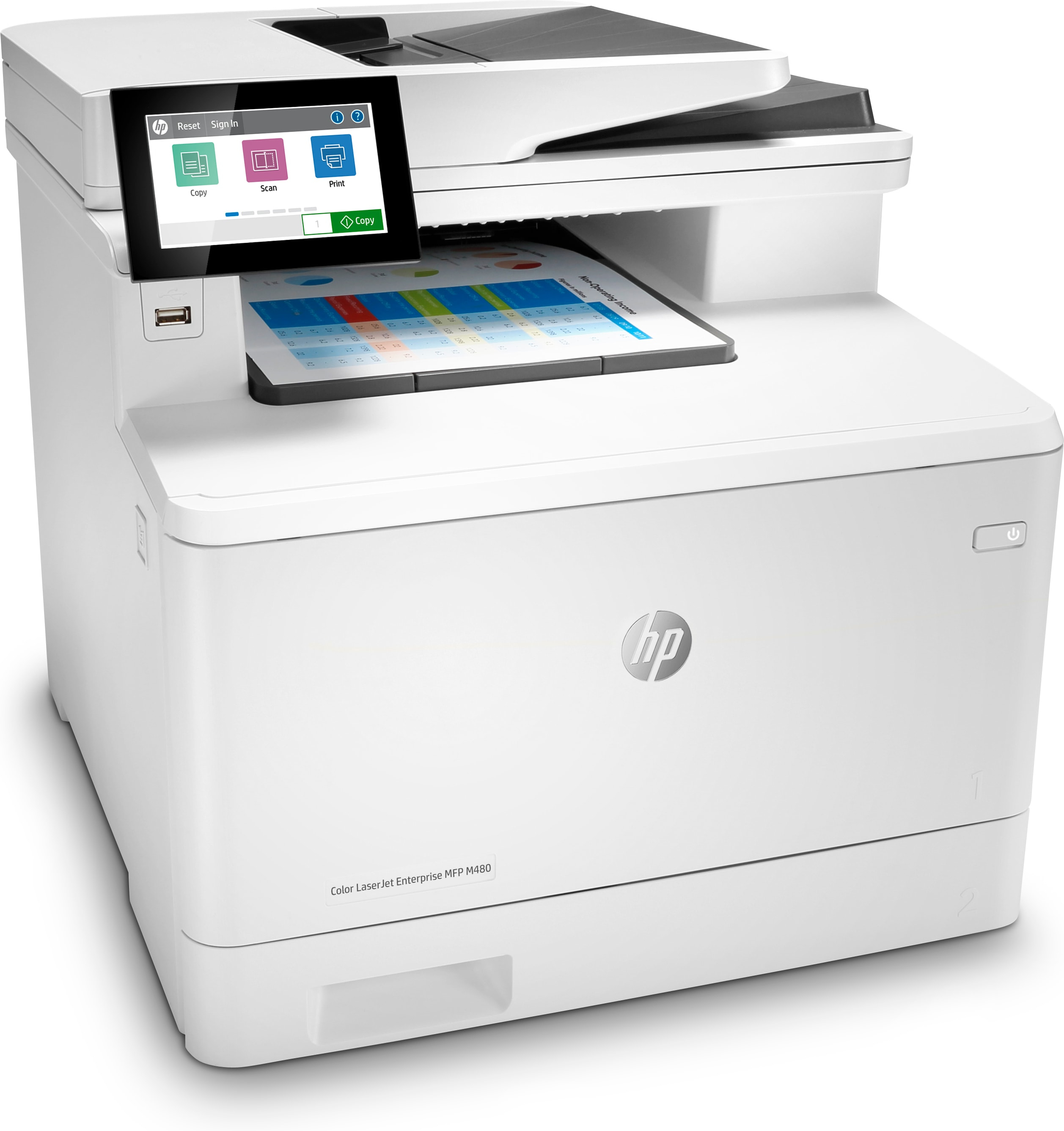 HP Color LaserJet Enterprise MFP M480f, Laser, mehrfarbig