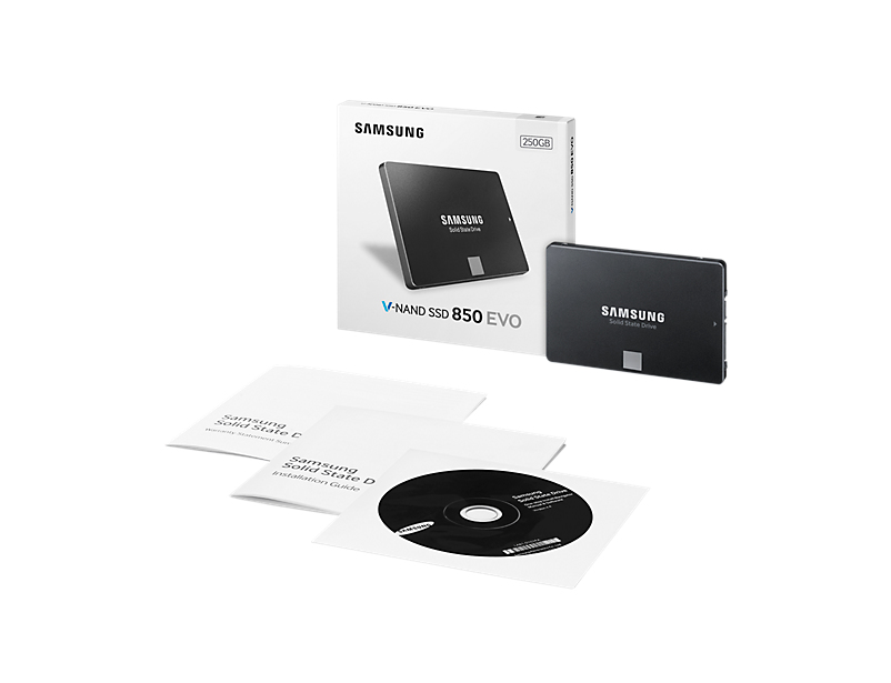 Samsung 850 EVO MZ-75E250 - SSD - verschlüsselt - 250 GB - intern - 2.5" (6.4 cm)