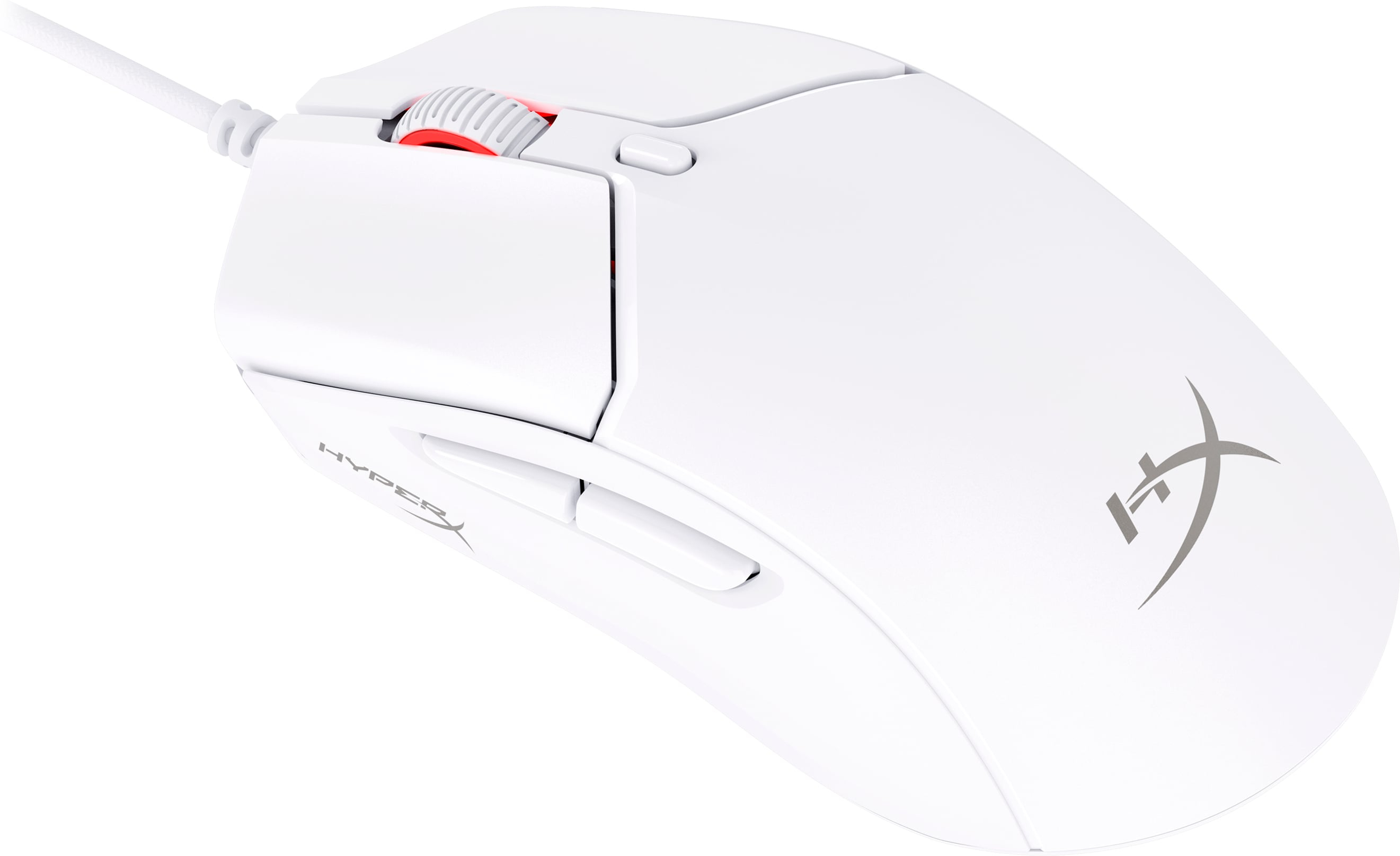 HP HyperX Pulsefire Haste 2 ? Gaming-Maus (Weiß), Beidhändig, USB Typ-A, 26000 DPI, Weiß