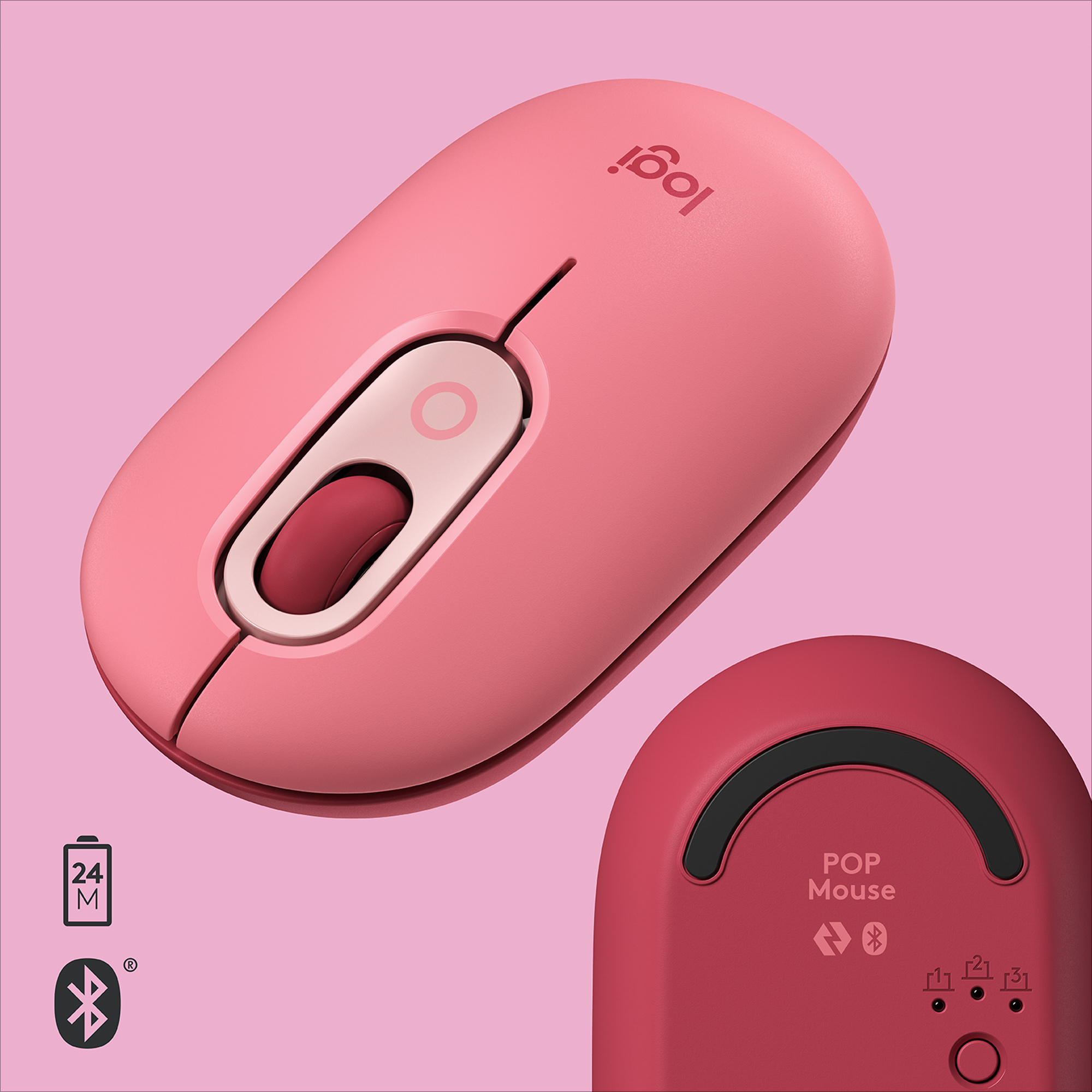 Logitech POP - Maus - anpassbare Emojis - optisch