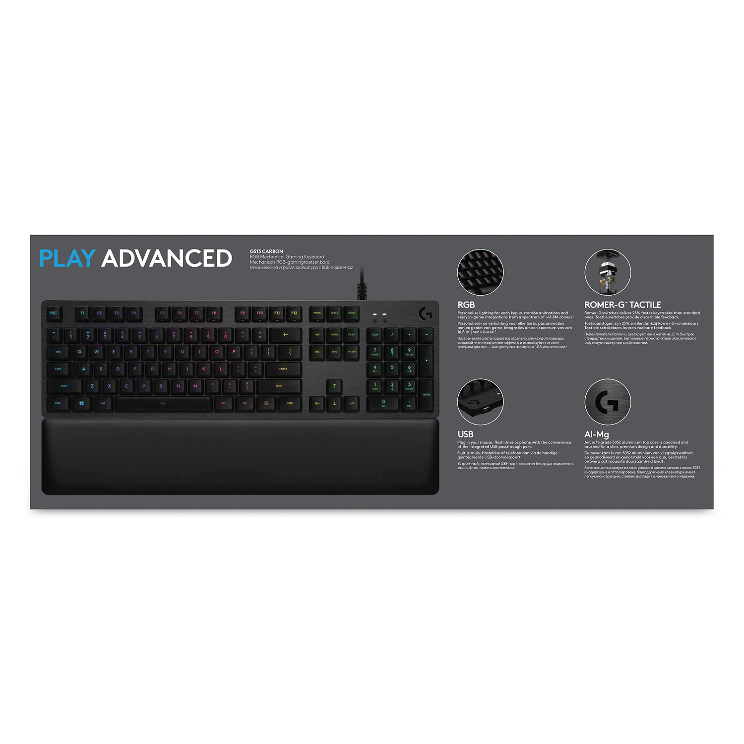 Logitech Gaming G513 - Tastatur - Hintergrundbeleuchtung