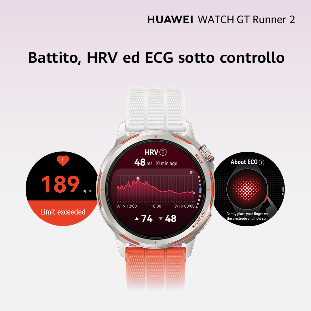 Huawei Watch GT Runner 2 - Aerospace-grade titanium alloy - Sportuhr mit Riemen - AirDry woven - Han