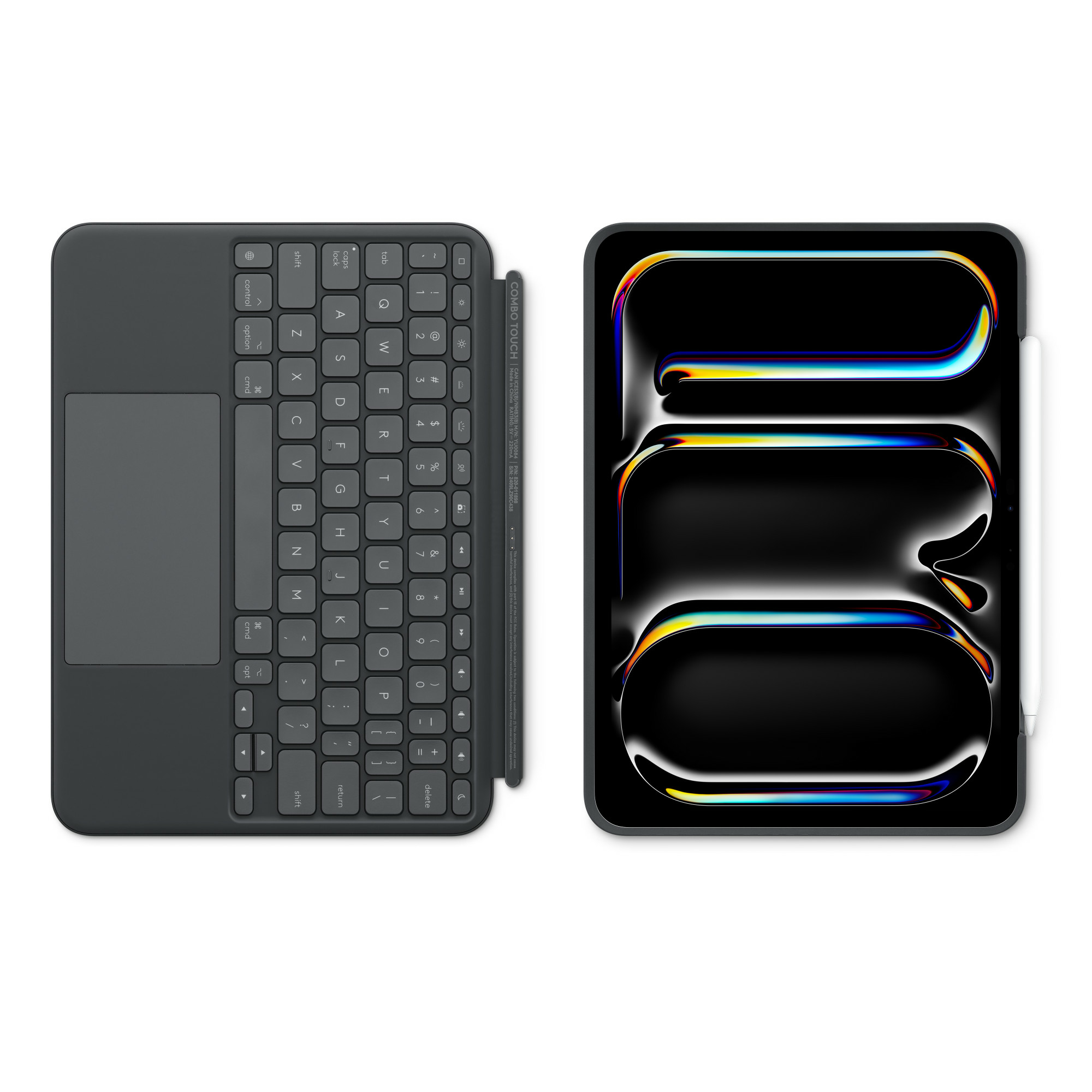 Logitech Combo Touch - Tastatur und Foliohülle - mit Trackpad - hinterleuchtet - Apple Smart connect