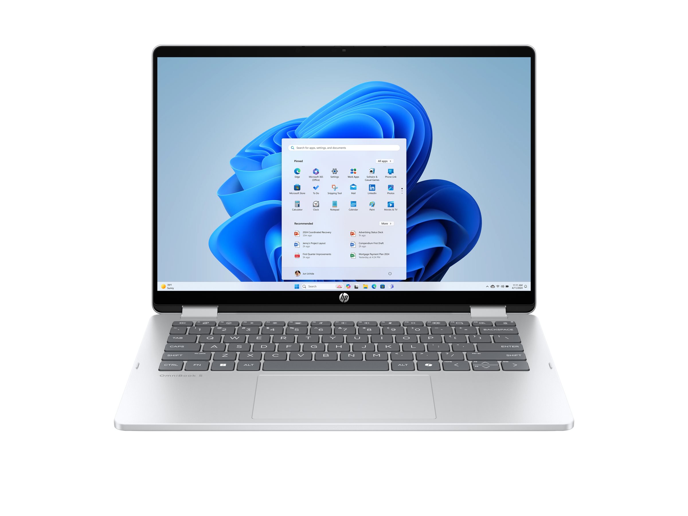 HP OmniBook 5 Flip Laptop 14-fp0456ng - Flip-Design - Intel Core 5 120U - Win 11 Home - Intel Graphi