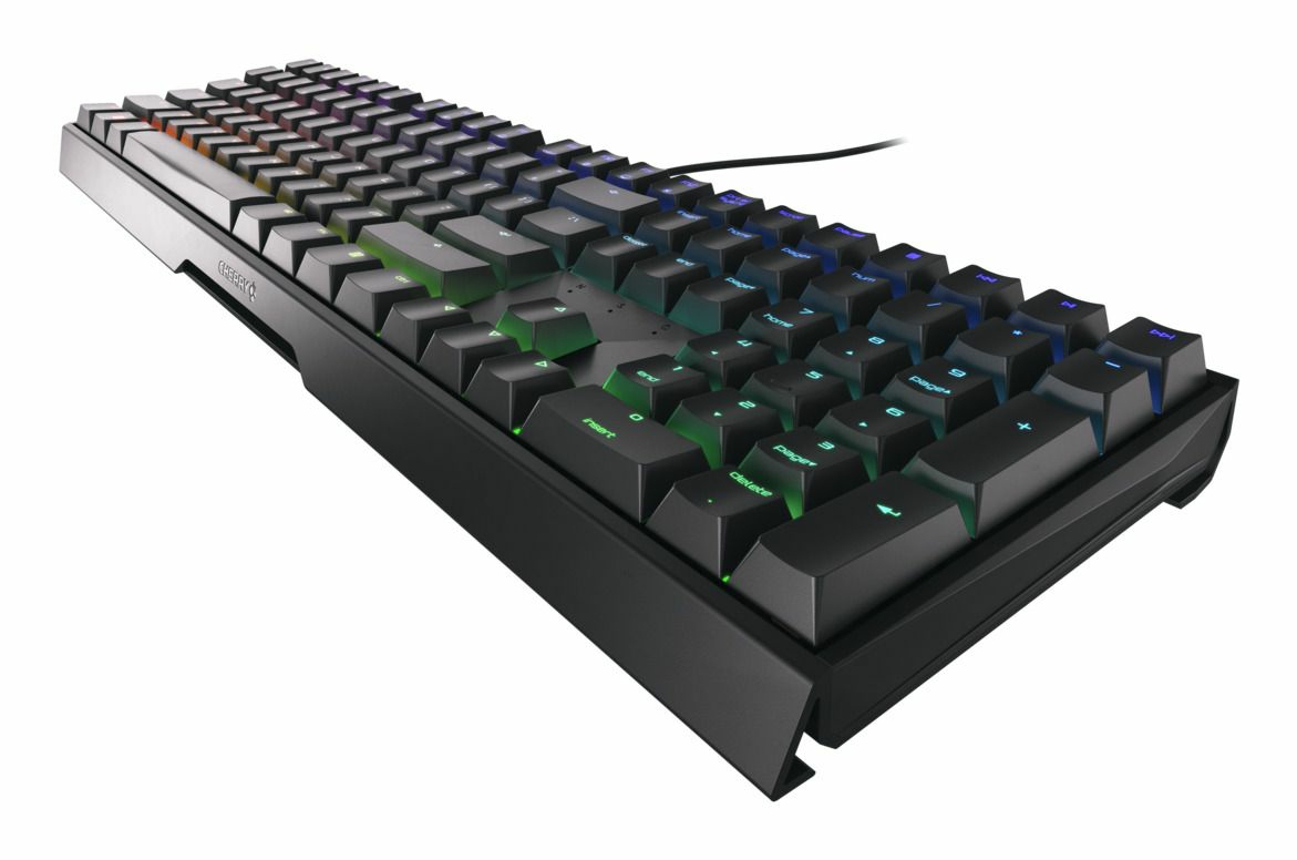 Cherry MX Board 3.0S RGB, Kabelgebunden, USB, Mechanischer Switch, QZERTY, RGB-LED, Schwarz