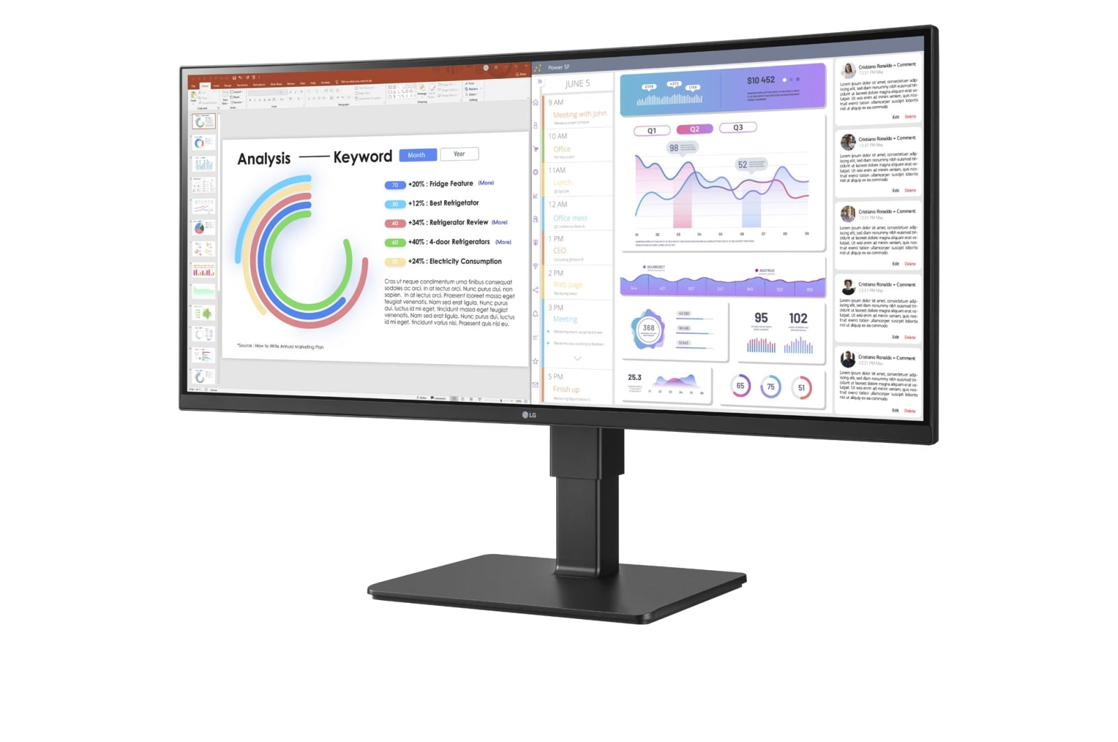 LG UltraWide 34BQ77QB-B - LED-Monitor - gebogen - 86.72 cm (34")
