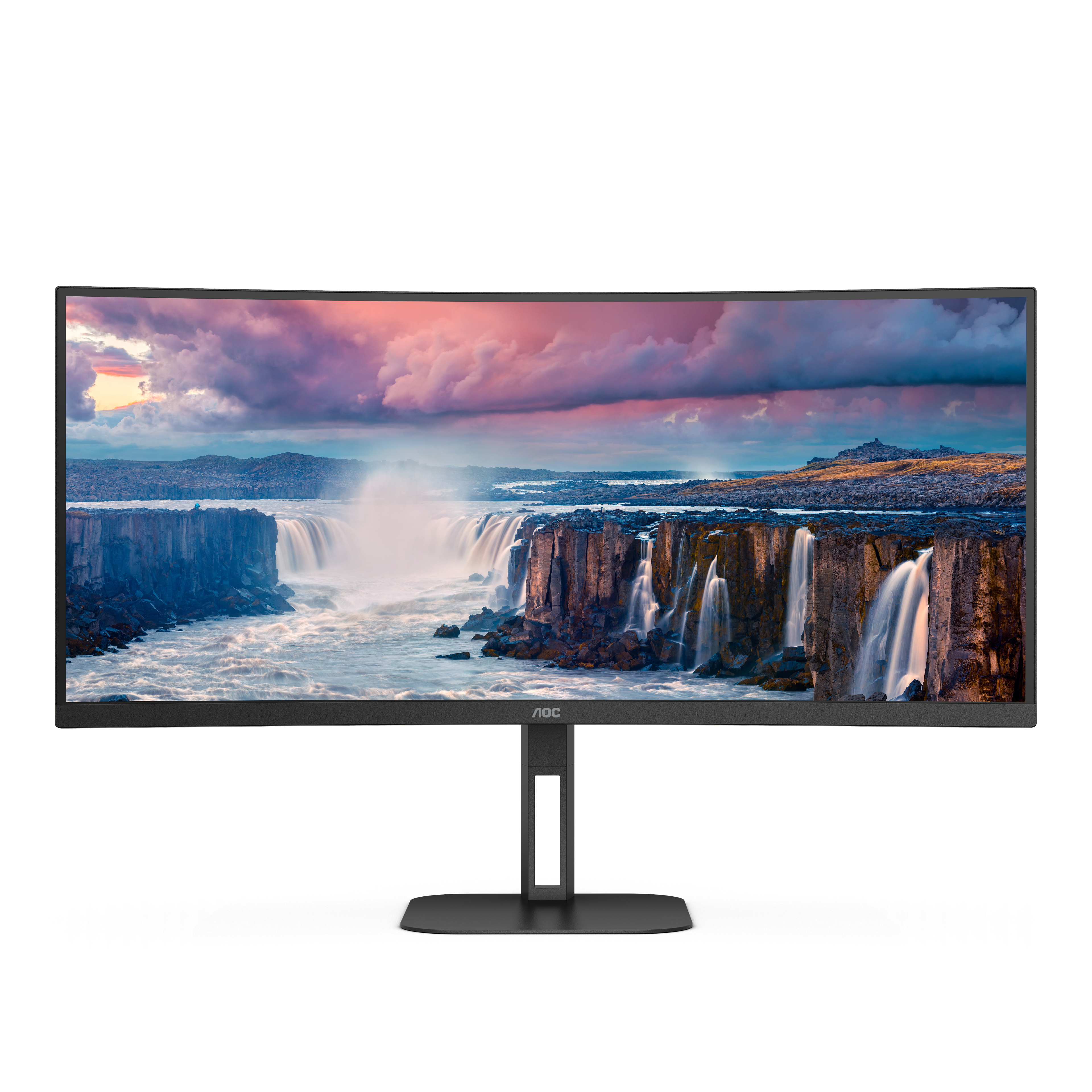 AOC Value-line CU34V5C/BK Curved-Monitor 86.4cm (34") UWQHD, VA, 4ms, HDMI, Displayport, USB