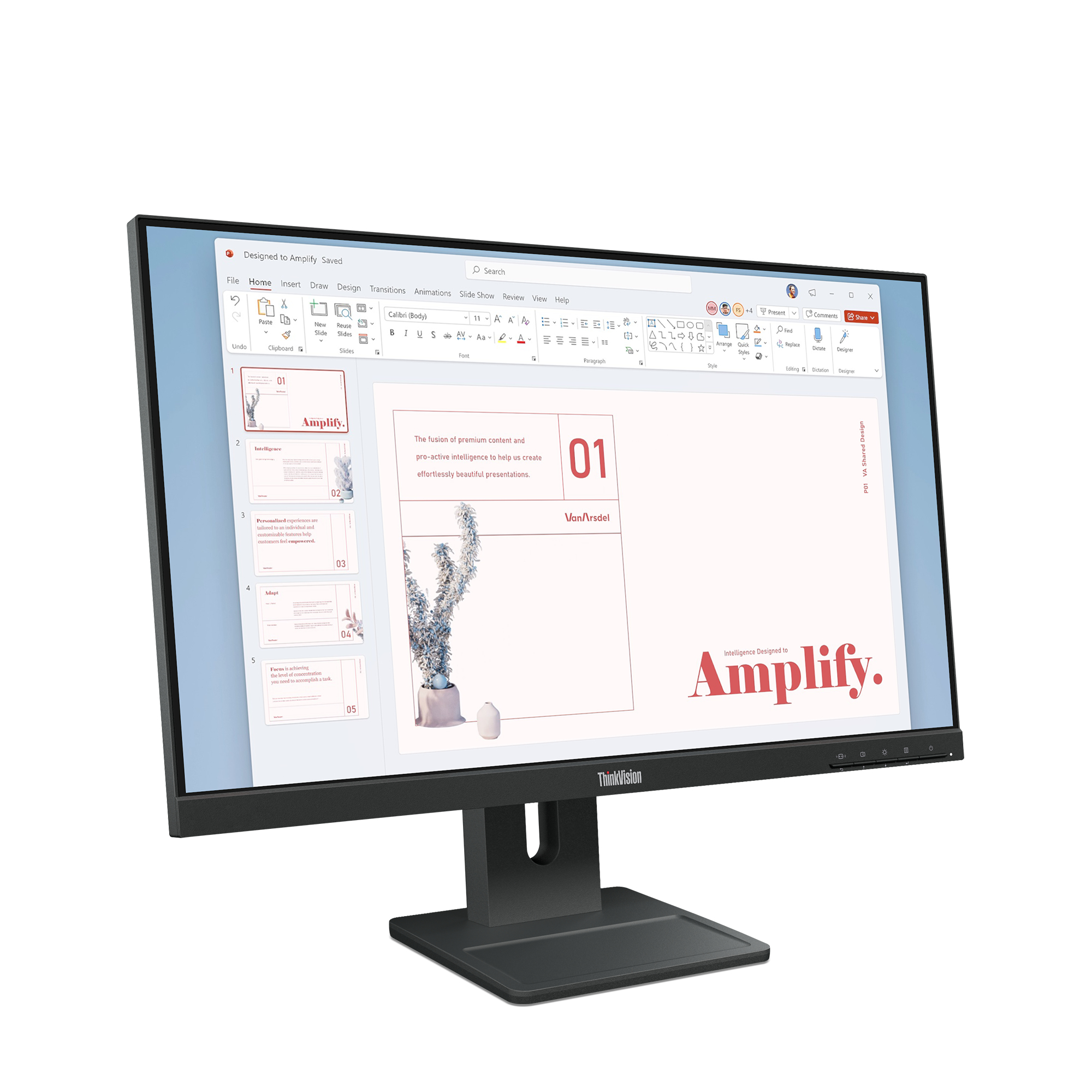 Lenovo ThinkVision E24-40 Monitor 60.5cm (23.8") Full HD, IPS, 4ms, HDMI, Displayport, VGA