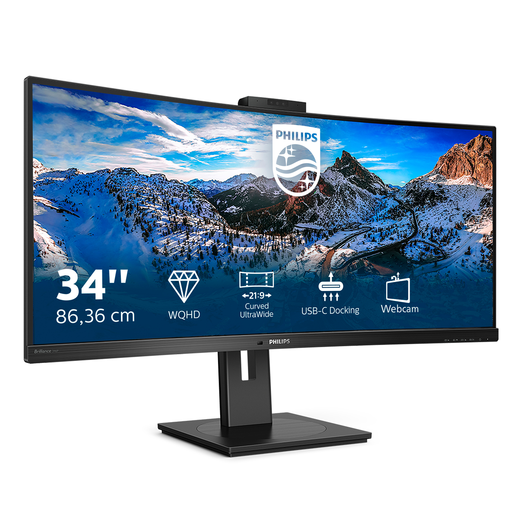 Philips P-line 346P1CRH - LED-Monitor - gebogen - 86 cm (34")