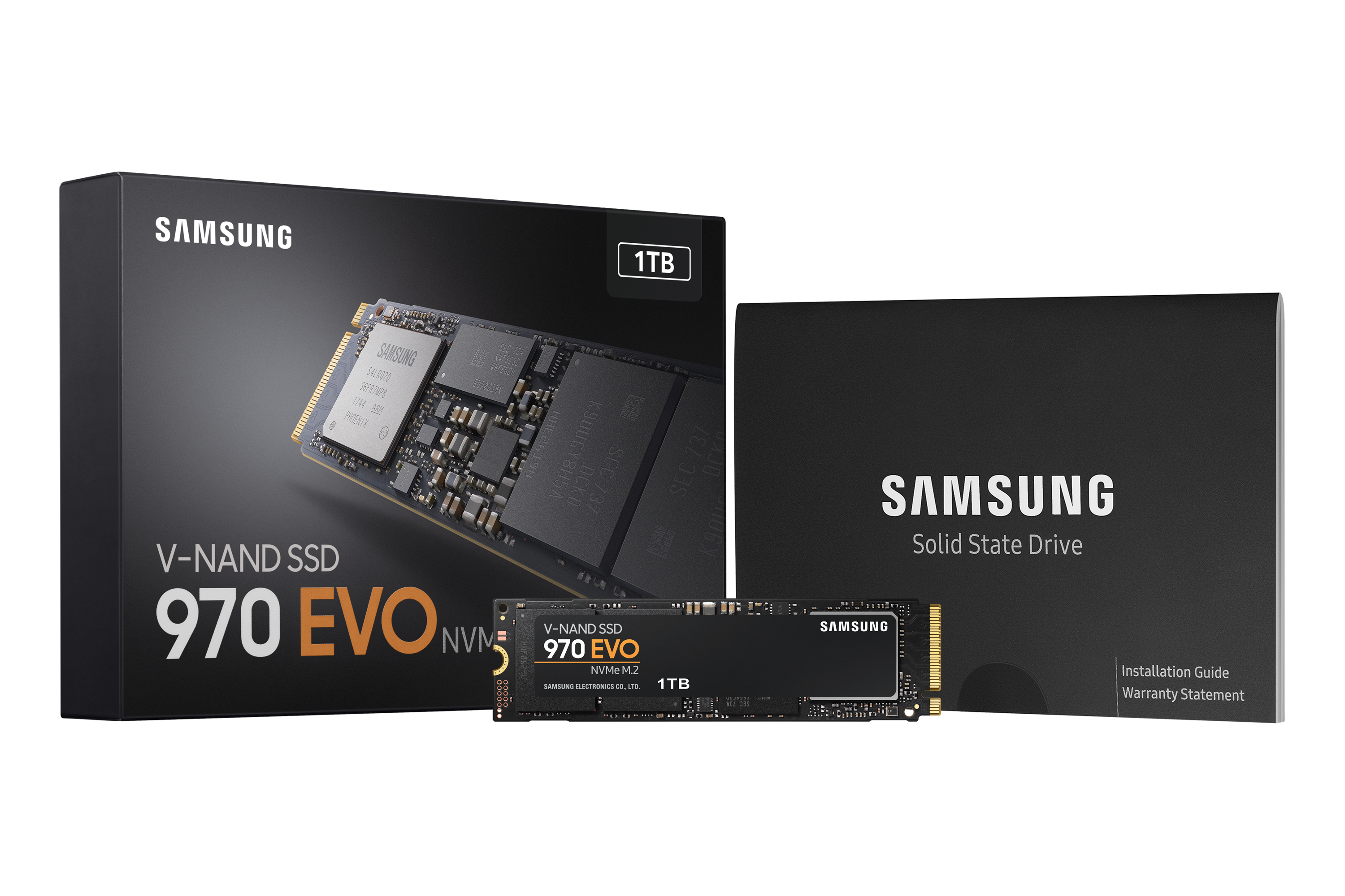 Samsung 970 EVO MZ-V7E1T0BW - SSD - verschlüsselt - 1 TB - intern - M.2 2280 - PCIe 3.0 x4 (NVMe)