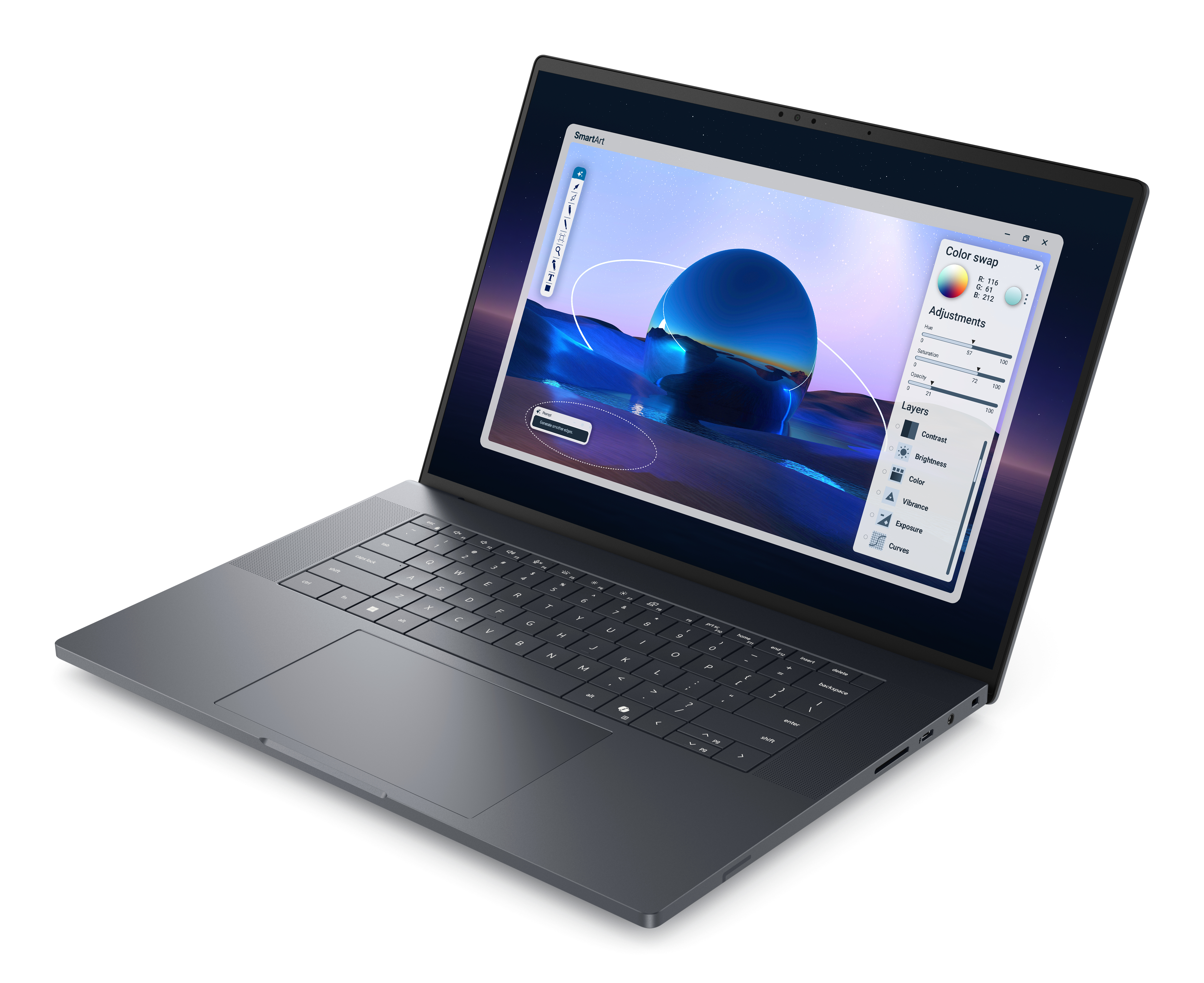 Dell Pro Max 16 Premium MA16250 - Intel Core Ultra 7 265H / 2.2 GHz - vPro Enterprise - Win 11 Pro -