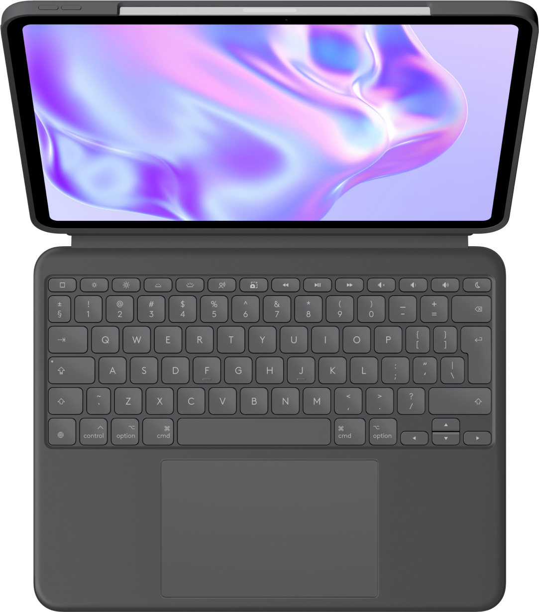 Logitech Combo Touch - Tastatur und Foliohülle - mit Trackpad - hinterleuchtet - Apple Smart connect